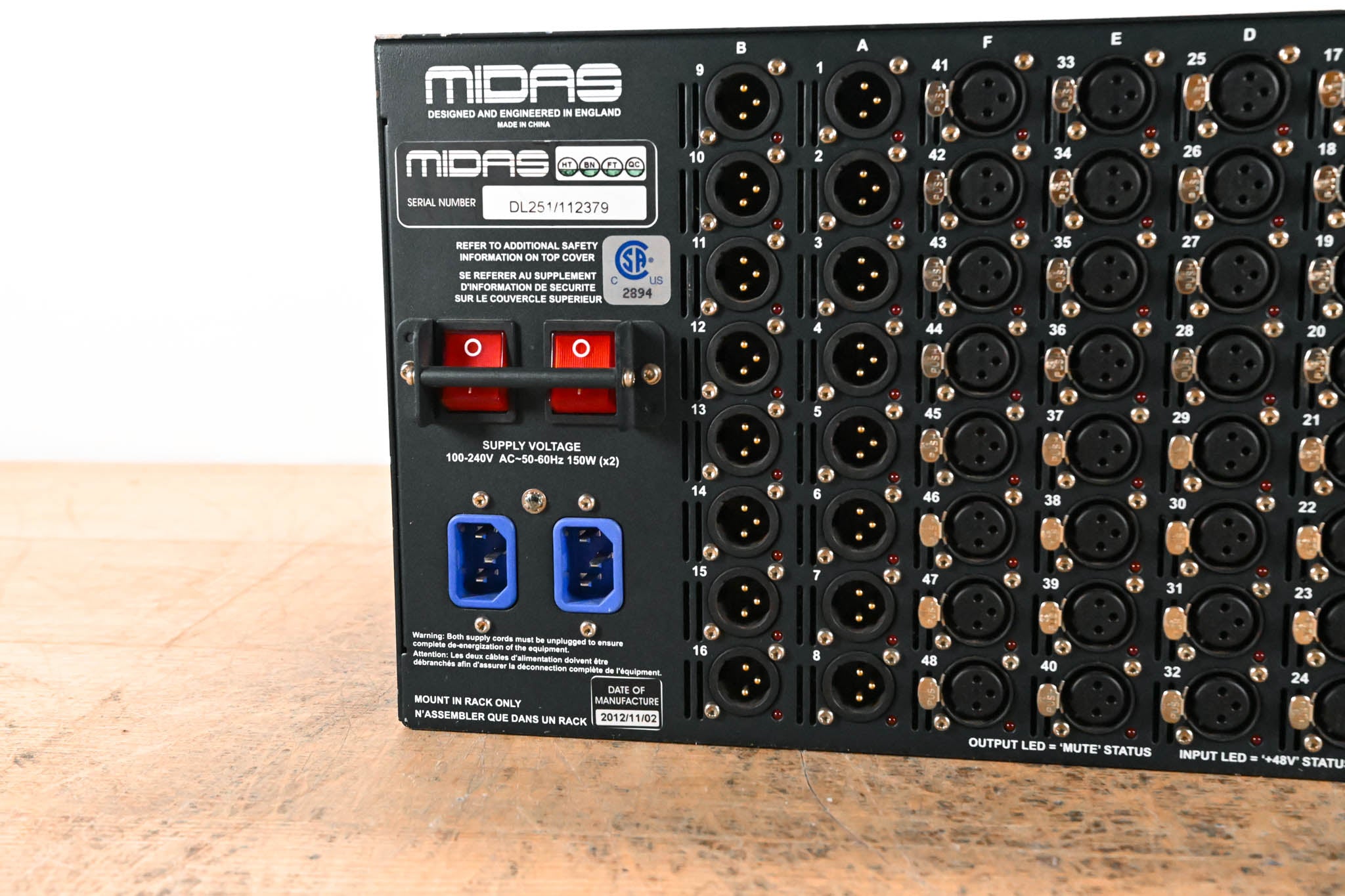 Midas DL251 PRO Series 48-input / 16-output Stage Box