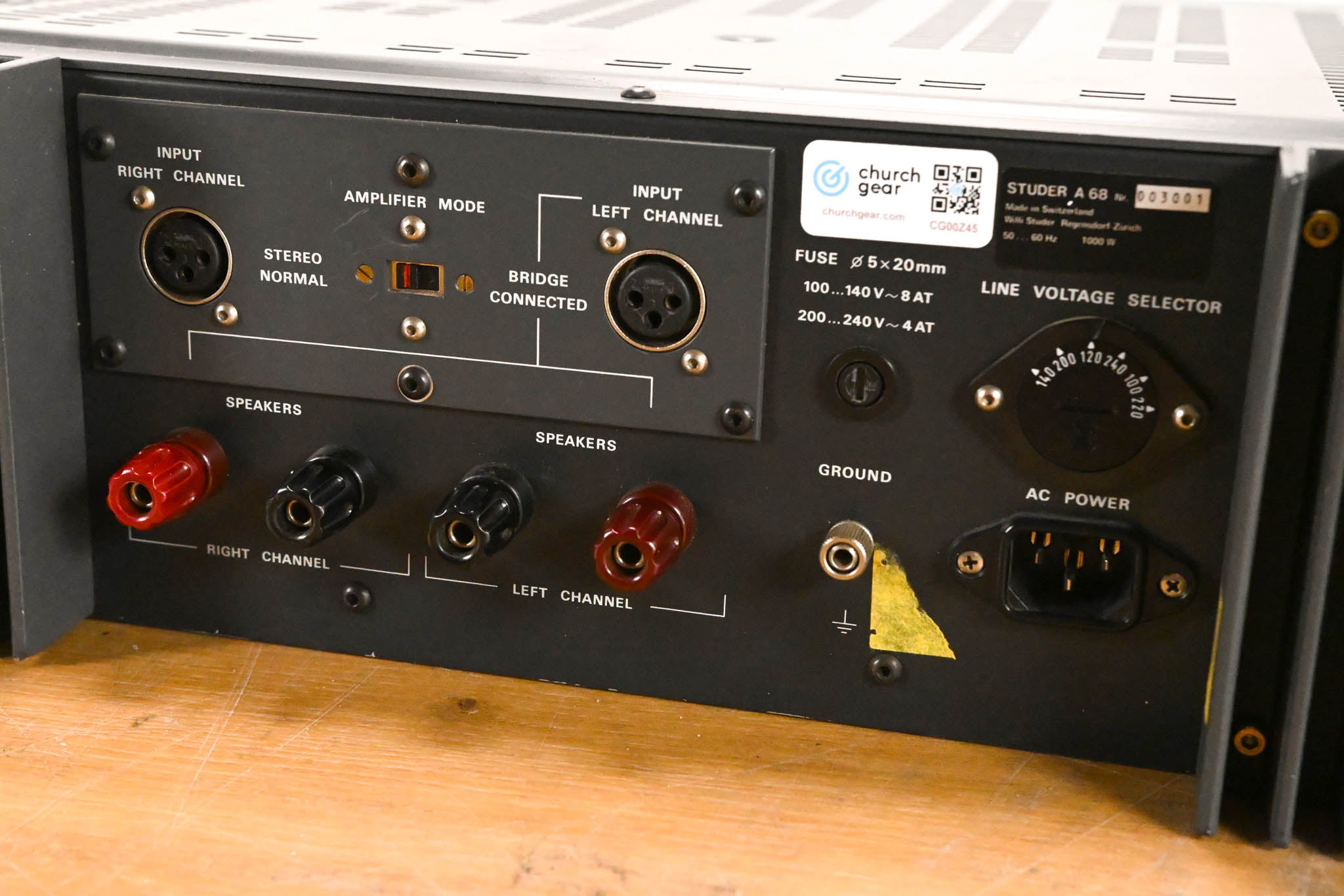 Studer A68 Stereo Power Amplifier