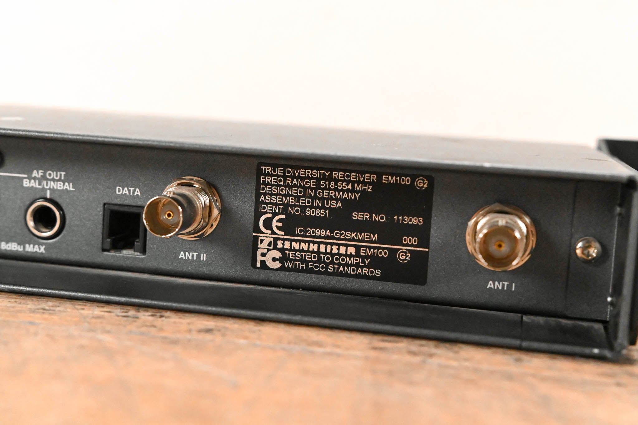 Sennheiser EM 100 G2 Wireless Receiver - 518-554 MHz (NO POWER SUPPLY)