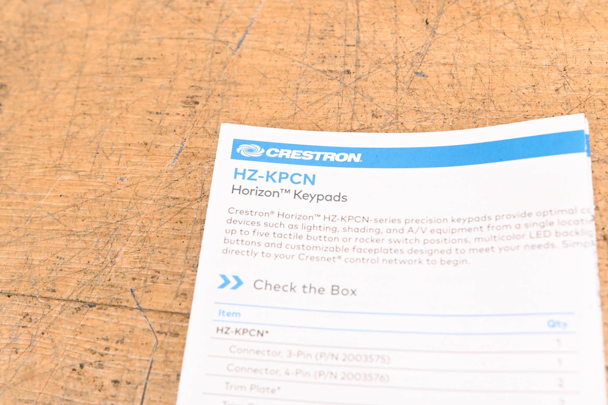 Crestron HZ-KPCN-W Horizon Communications Keypad - White