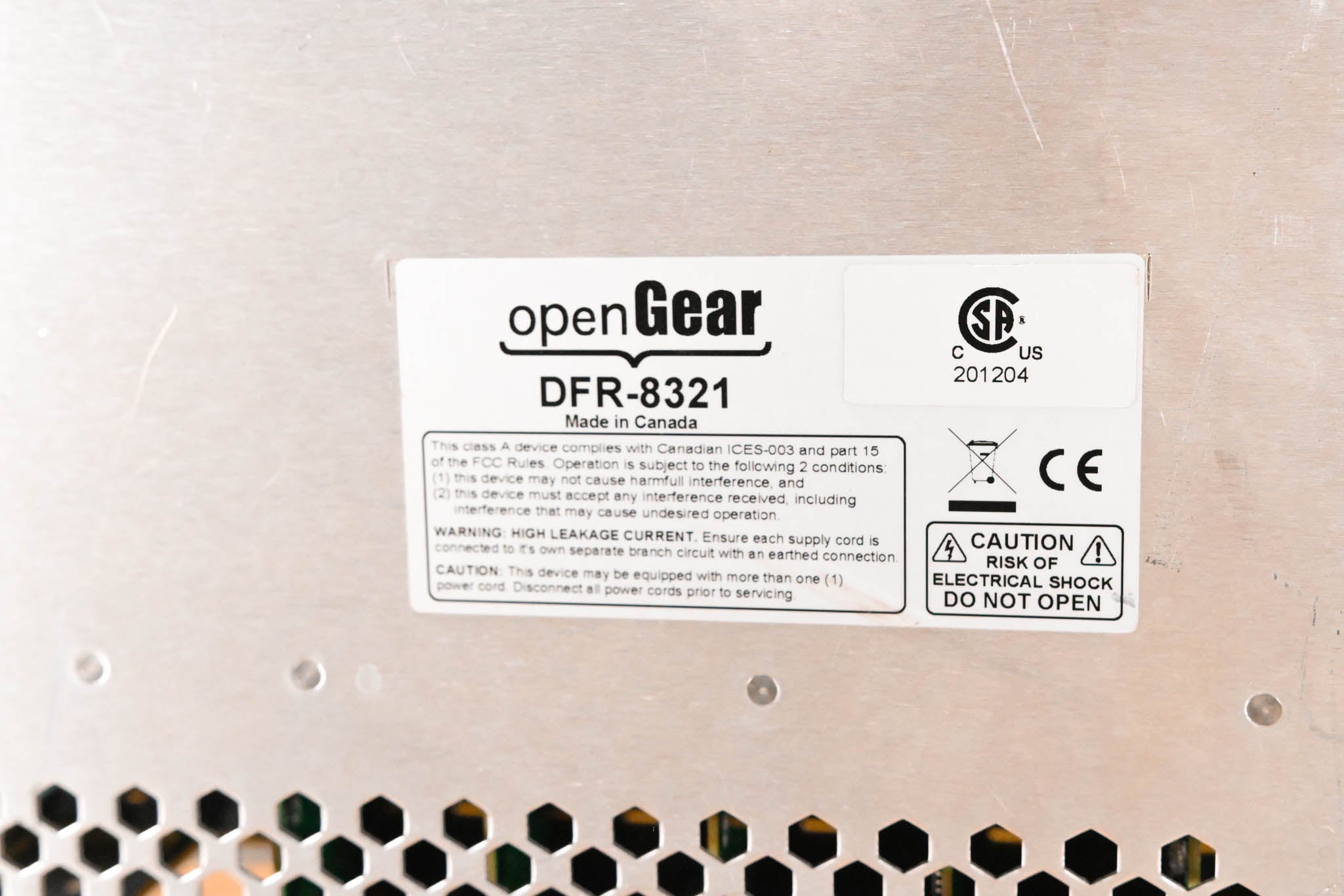 OpenGear DFR-8321 2RU Modular Frame with Cards CG01UM7
