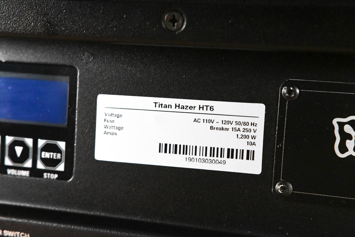 Froggy's Fog Titan HT6 1200W Water-Based Haze Machine (NO POWER CABLE)