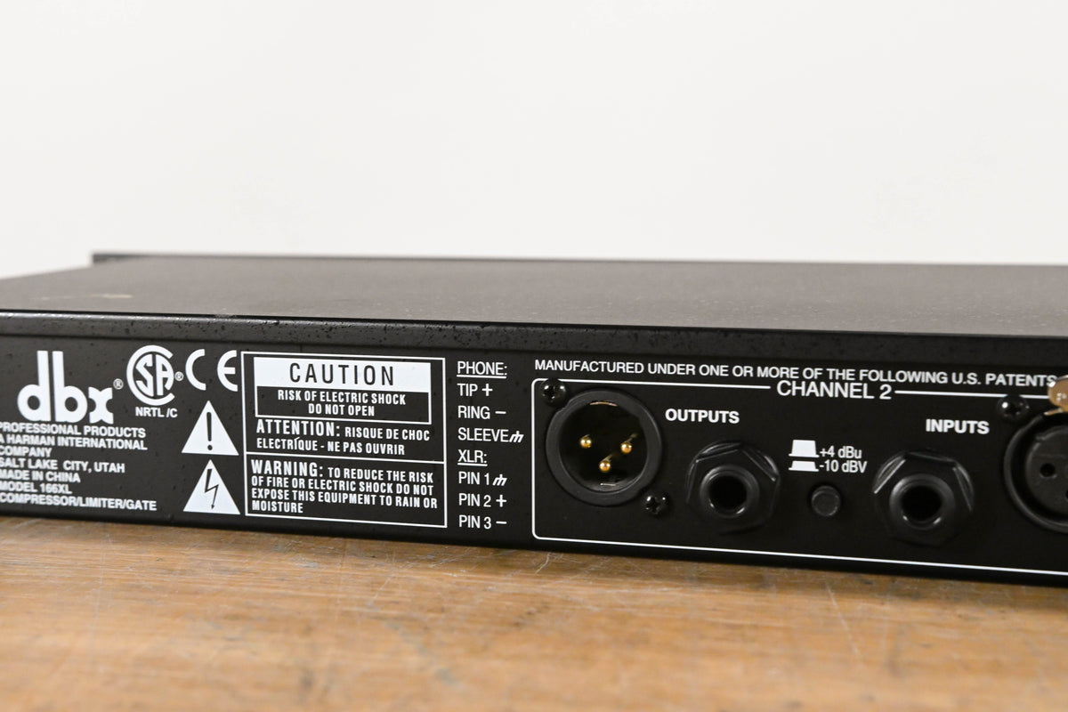 dbx 166XL 2-Channel Compressor/Limiter/Gate