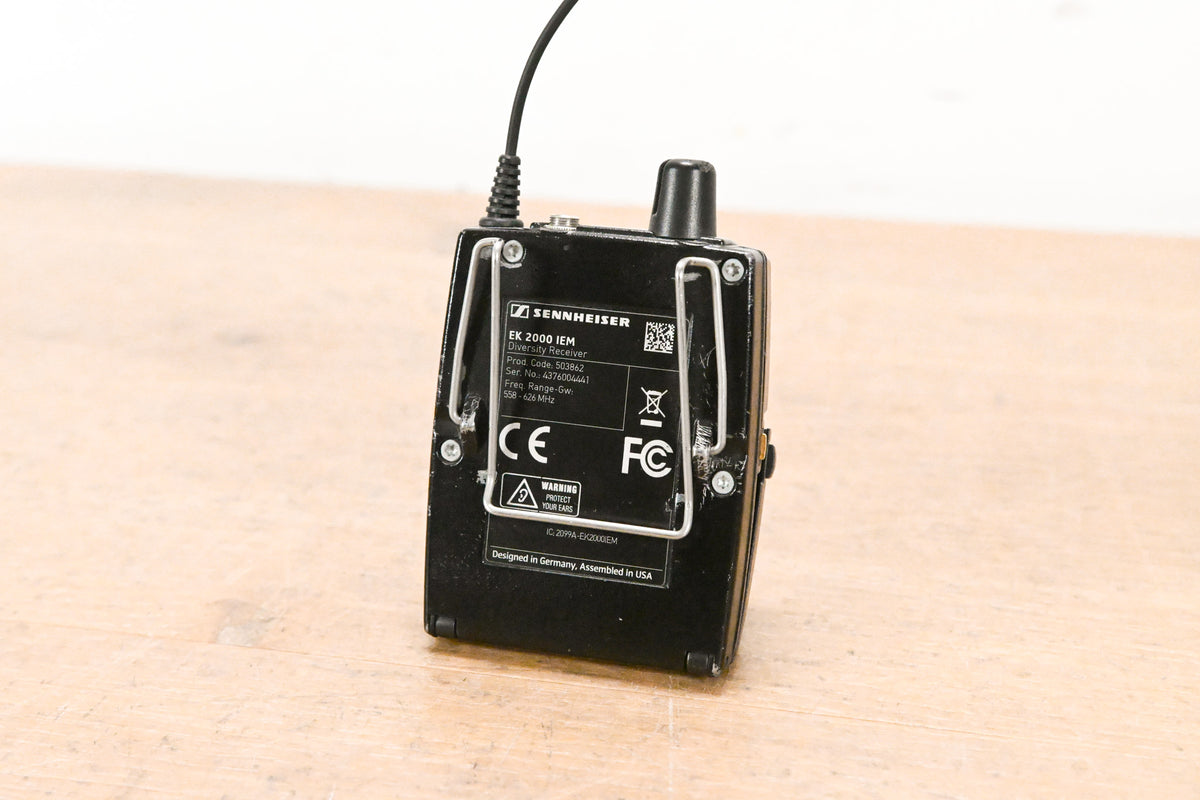 Sennheiser EK 2000 IEM Wireless Bodypack Receiver - Gw Band: 558-626 MHz