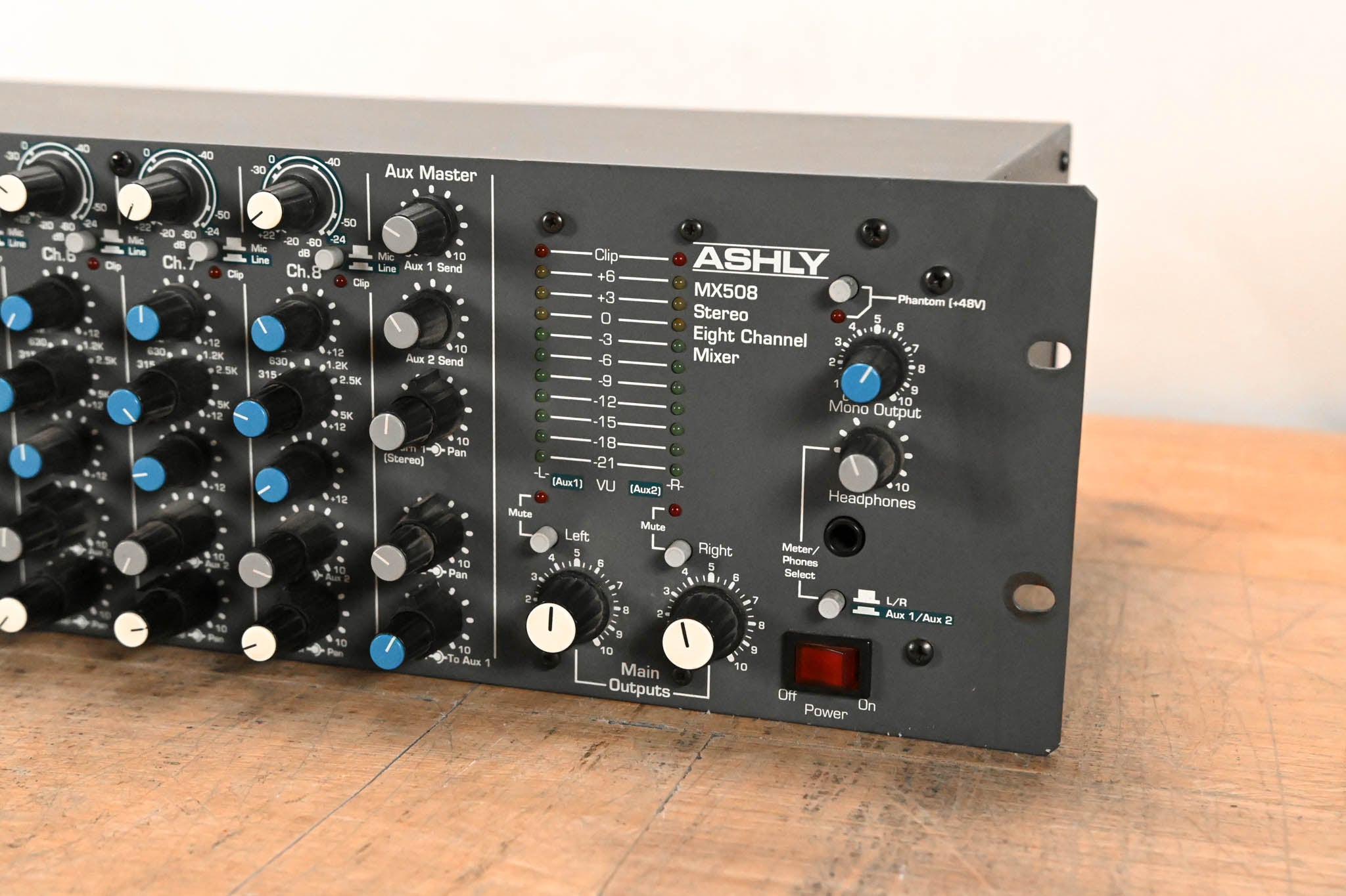 Ashly MX-508 8-Input Stereo Rack-Mountable Mic/Line Mixer