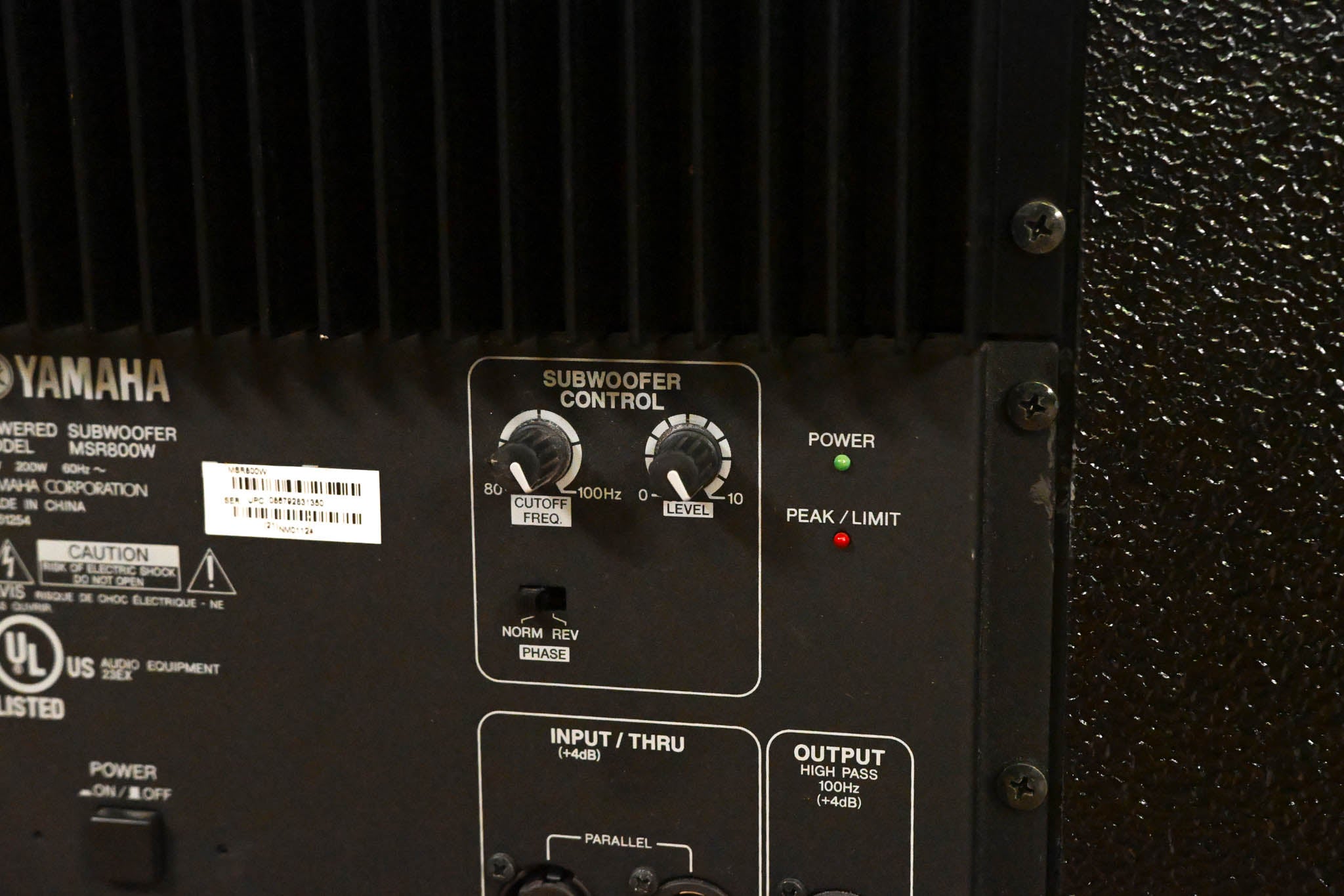 Yamaha MSR800W 800 Watt 15" Active Subwoofer