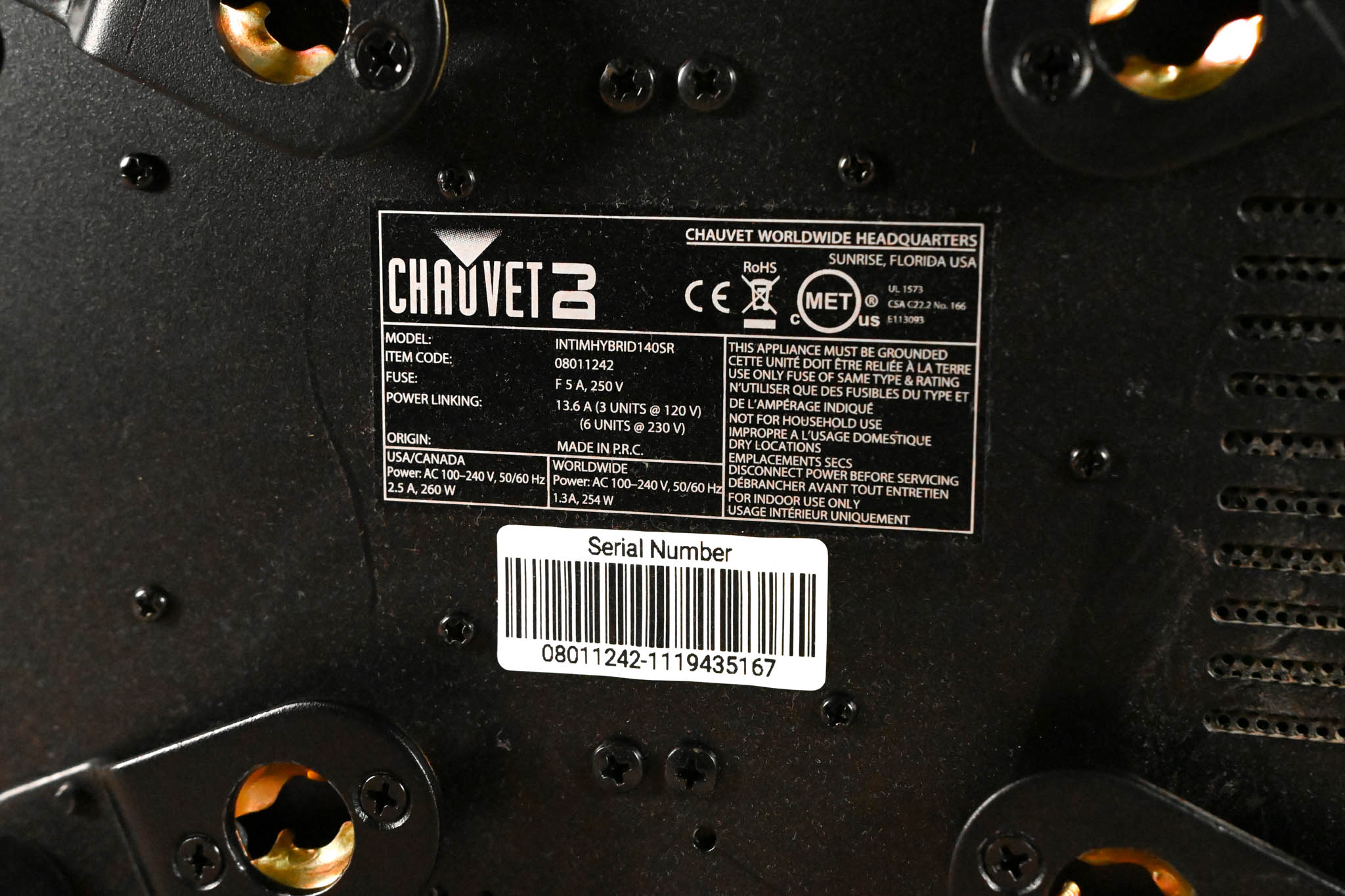 Chauvet Intimidator Hybrid 140SR Moving Head Lighting Fixture