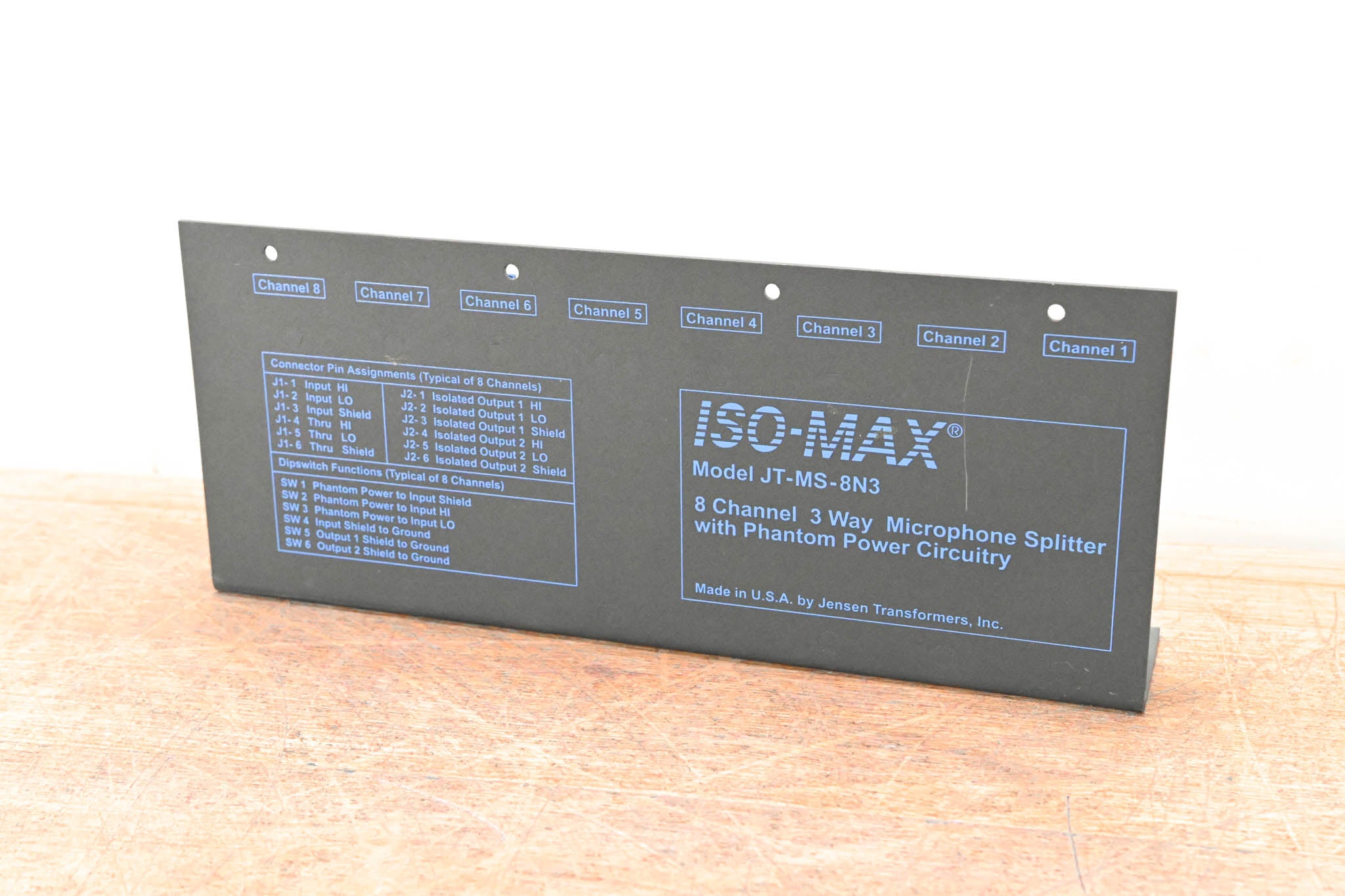 Jensen JT-MS-8N3 8-CH 3-Way Mic Splitter with Phantom Power Circuitry
