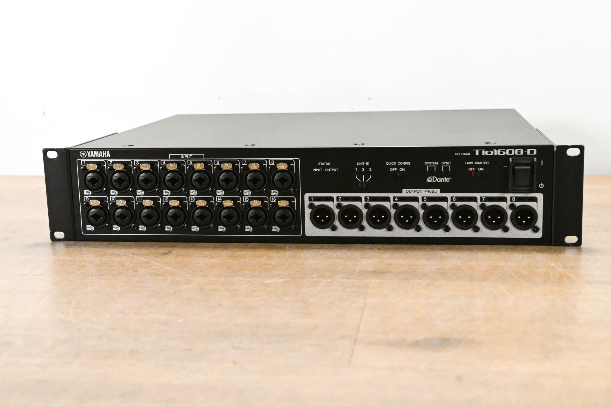 Yamaha Tio1608-D 16-Input/8-Output Dante Stagebox for TF Series Mixers