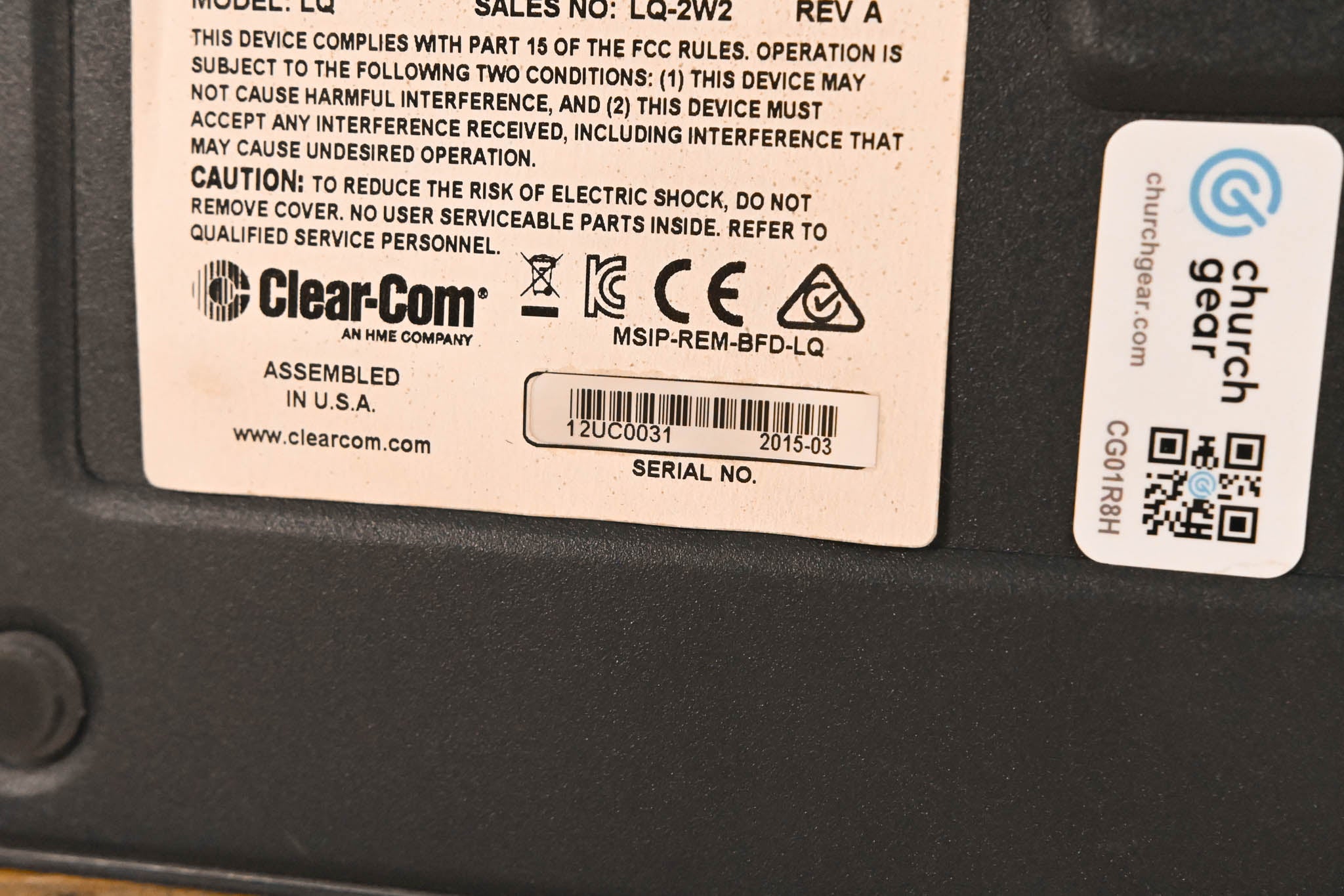 Clear-Com LQ-2W2 Compact 2-Port Partyline IP Interface (NO POWER SUPPLY)