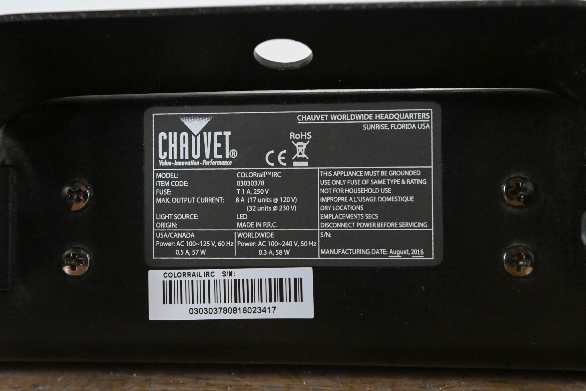 Chauvet COLORrail IRC 320x0.25W RGB LED Strip Light