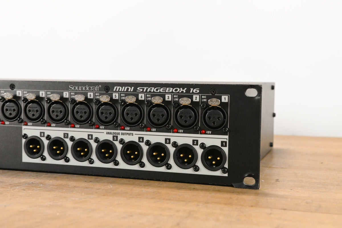 Soundcraft Mini Stagebox 16R Cat 5 16-CH Digital Stage Box w/ MADI Card