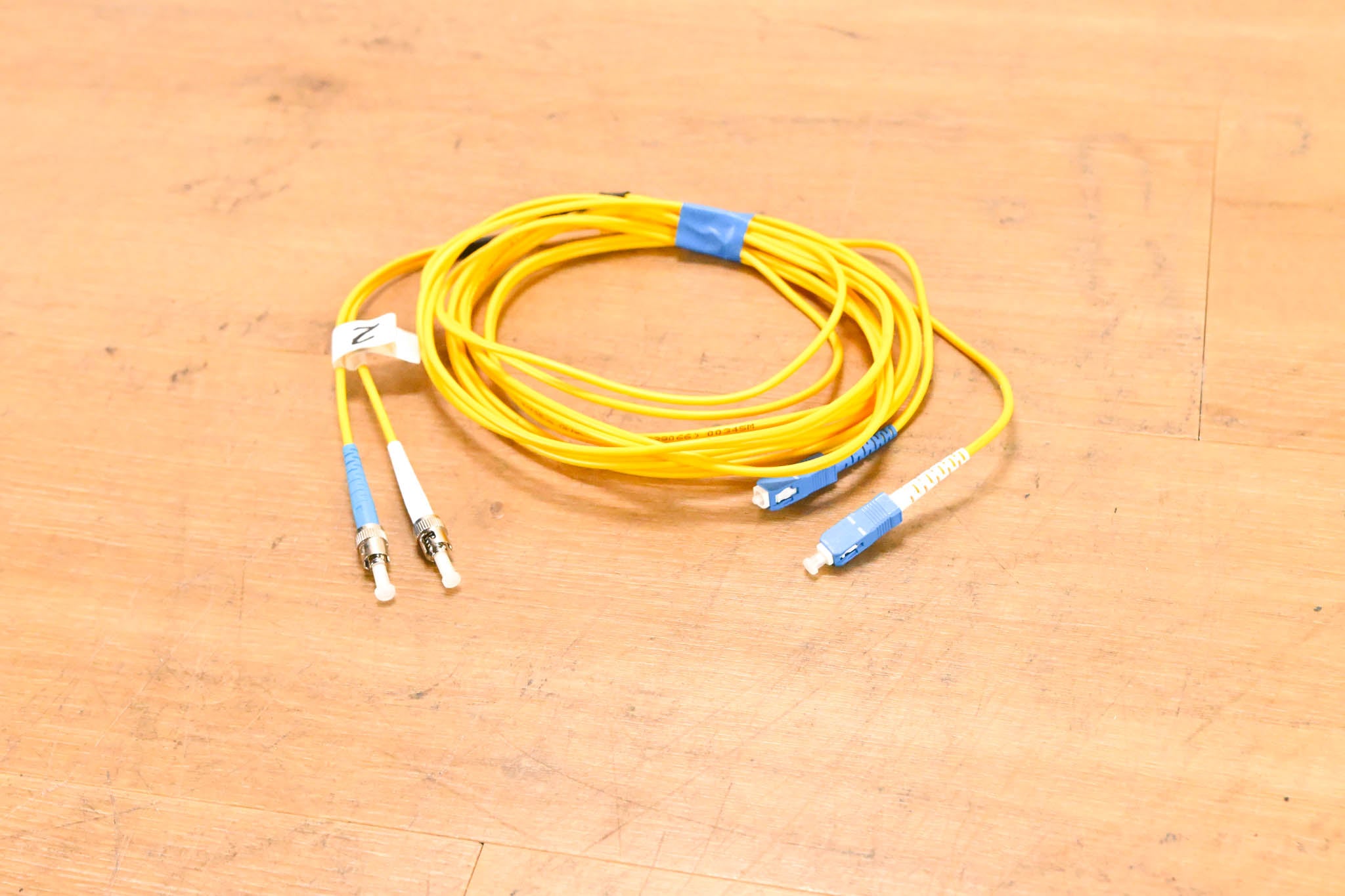Unbranded SC-ST Duplex Single Mode Fiber Optic Patch Cable - 10'