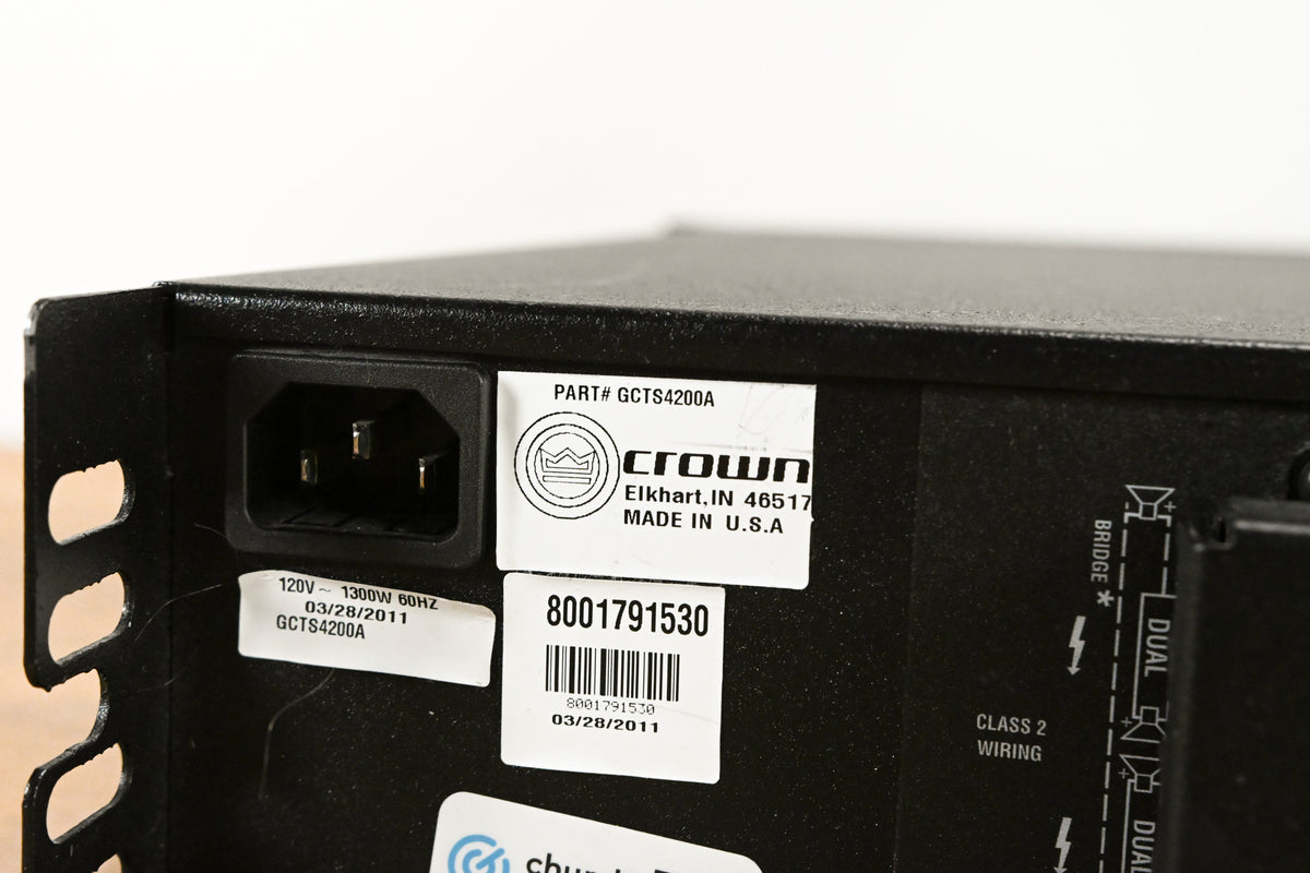Crown CTs 4200 Four-Channel, 260W Power Amplifier