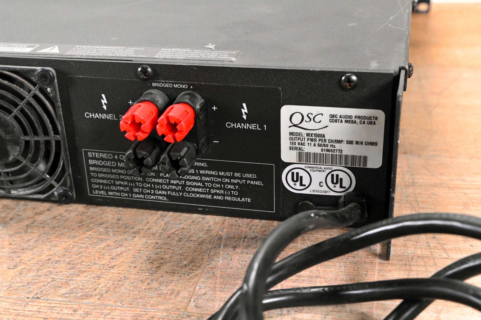 QSC MX 1500a 2-Channel Power Amplifier