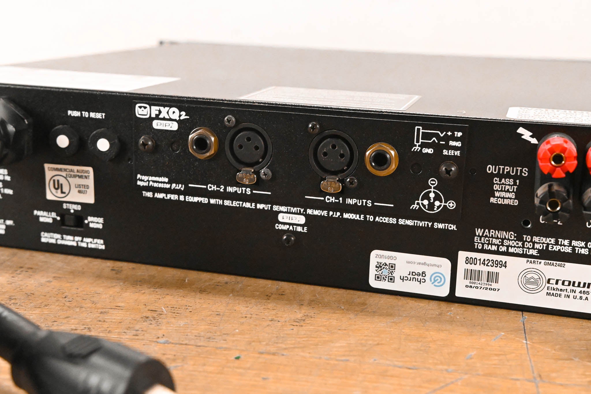 Crown Macro-Tech 2402 2-Channel Power Amplifier