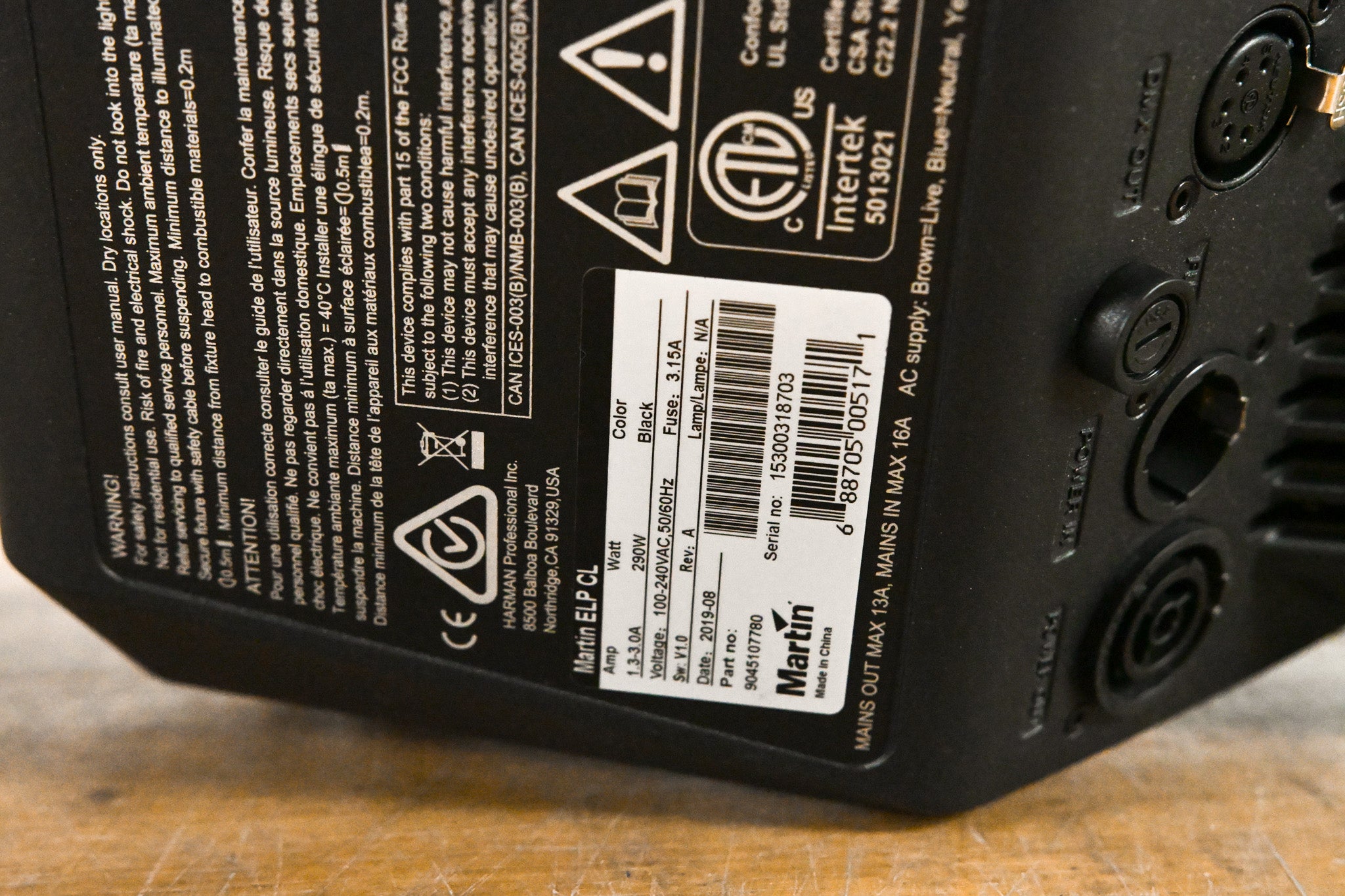 Martin ELP CL Color LED Ellipsoidal Light w/ ETC 10 Degree Lens Tube