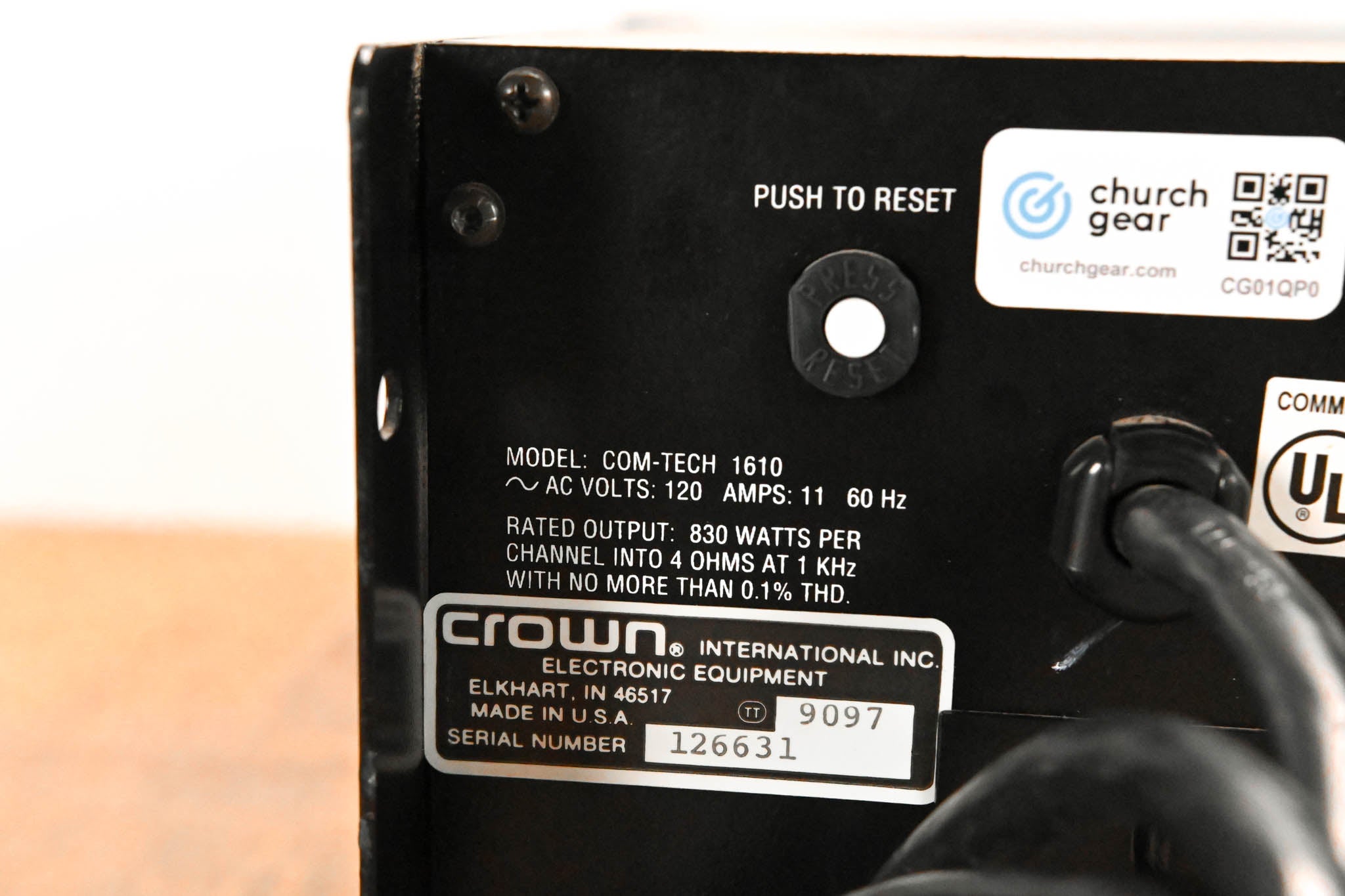 Crown Com-Tech 1610 2-Channel Power Amplifier