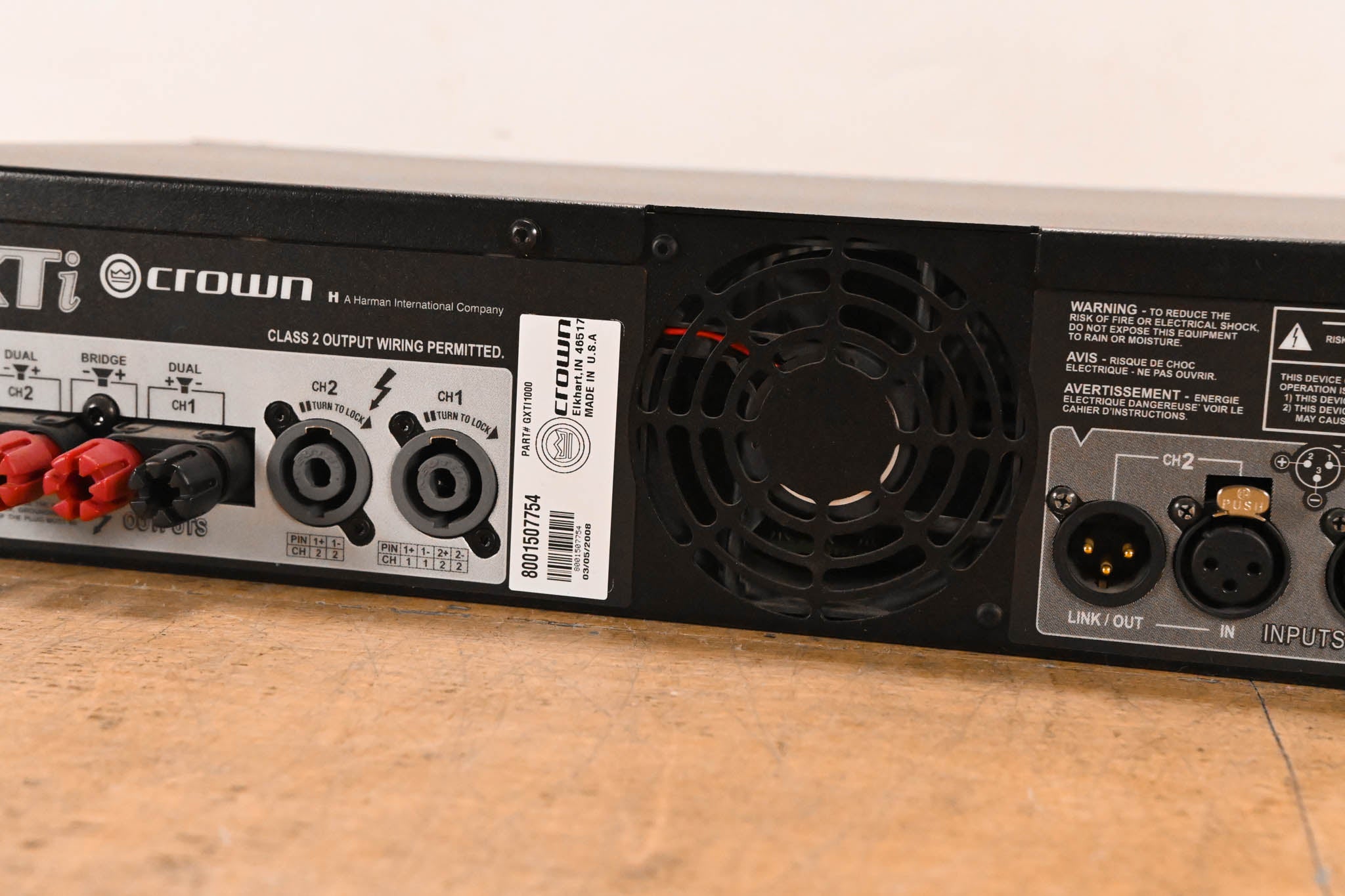 Crown XTi 1000 Stereo Power Amplifier with DSP