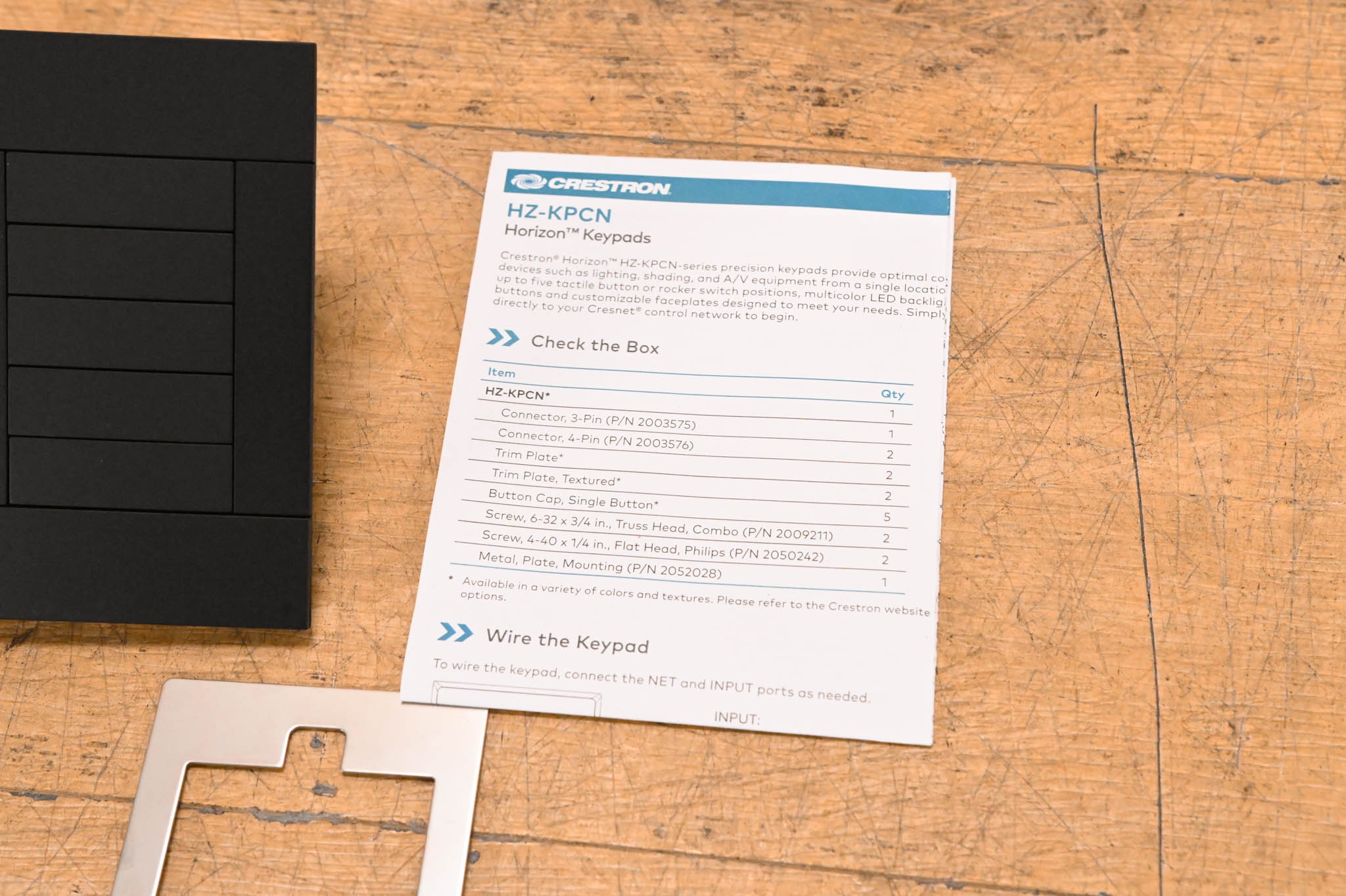 Crestron HZ-KPCN-B Horizon Communications Keypad - Black