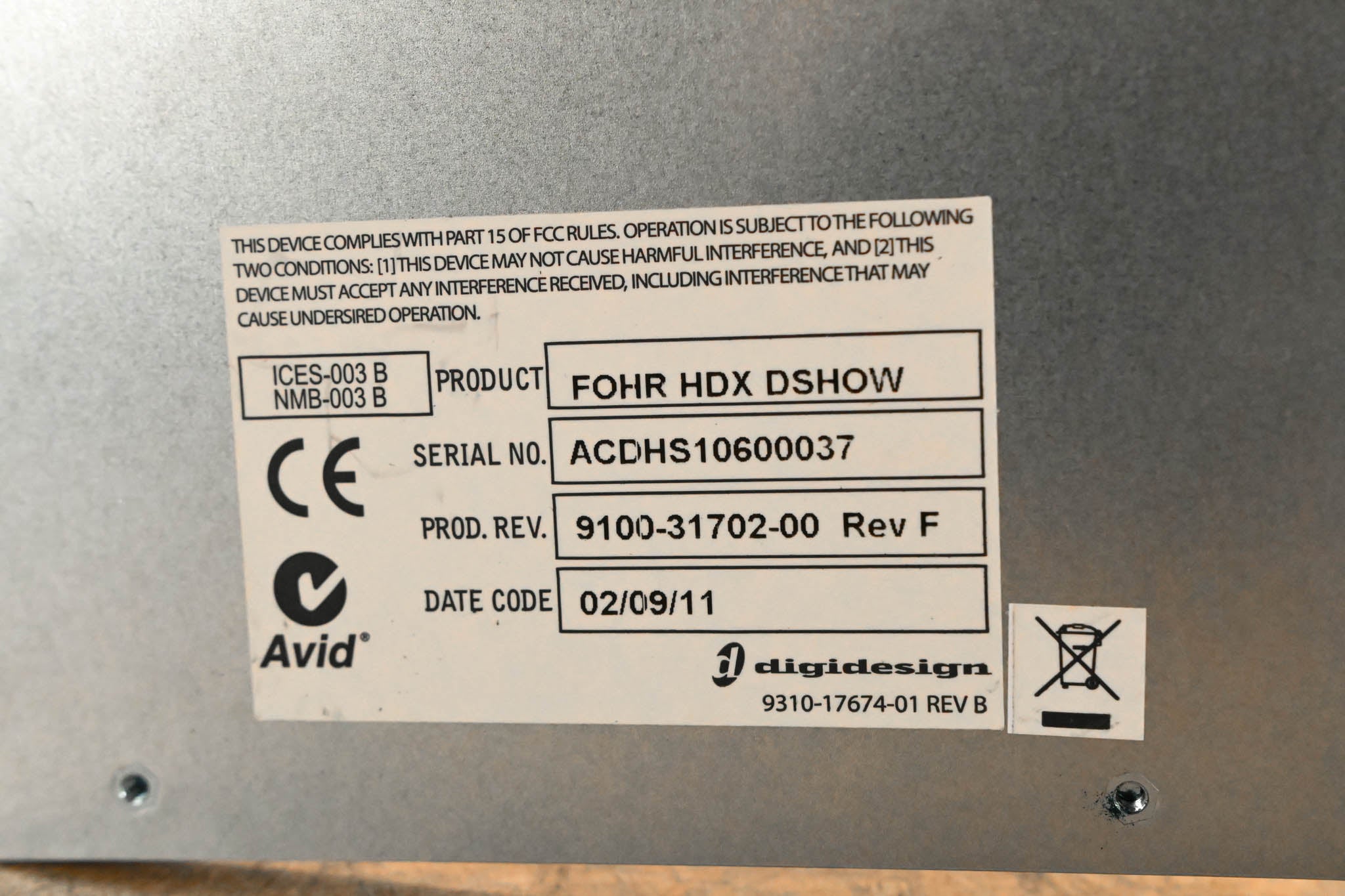 AVID HDx Option Card for VENUE FOH Rack or Mix Rack