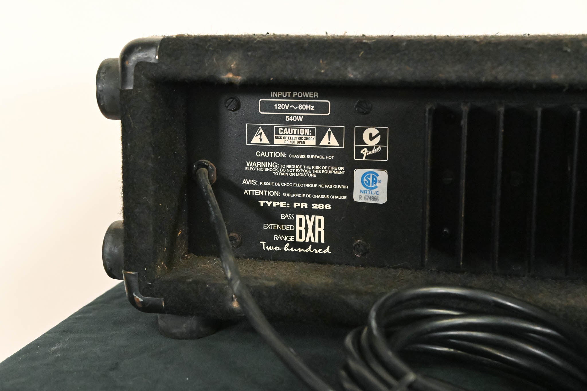 Fender BXR PR286 200W Bass Amp Head