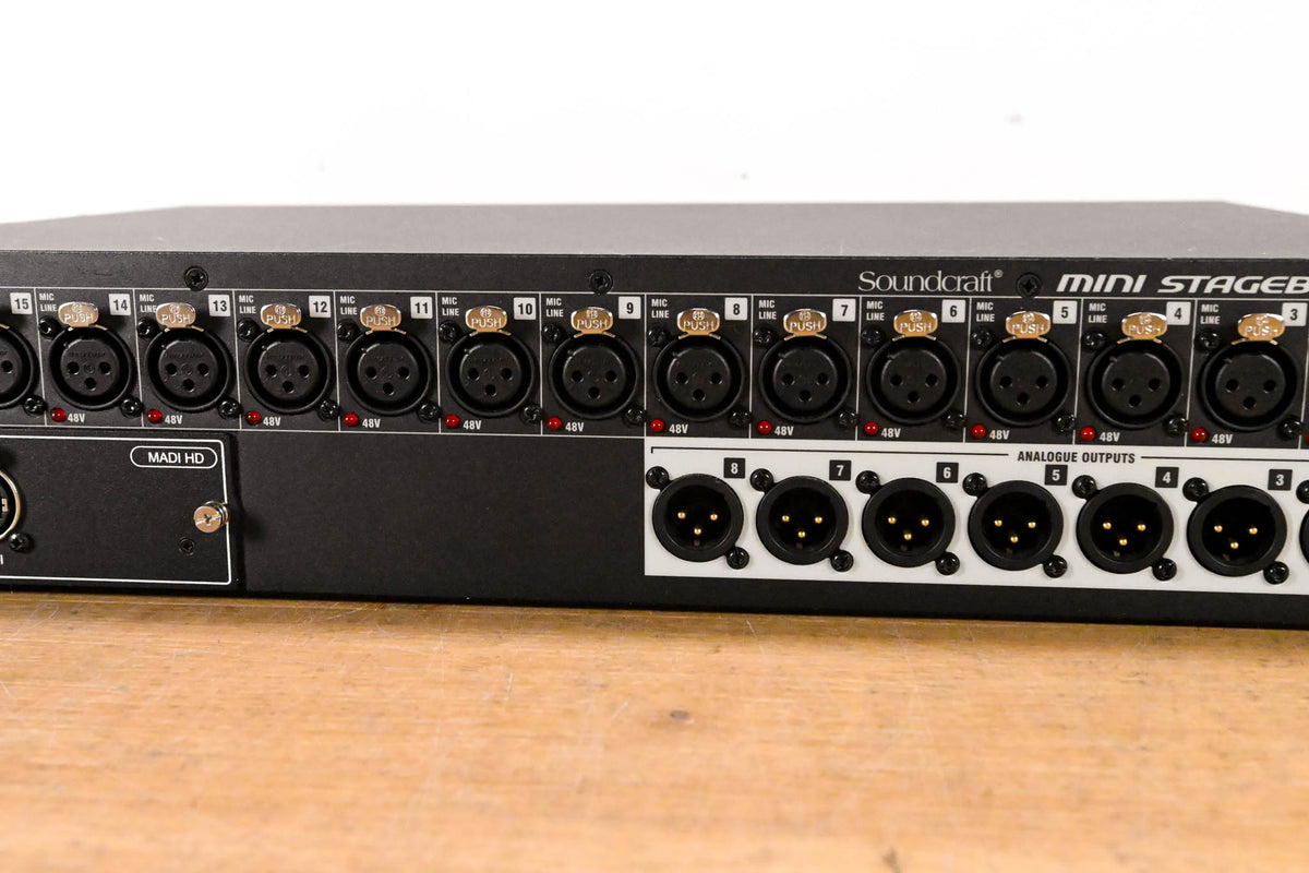 Soundcraft Mini Stagebox 16R Cat 5 16-CH Digital Stage Box w/ MADI Card