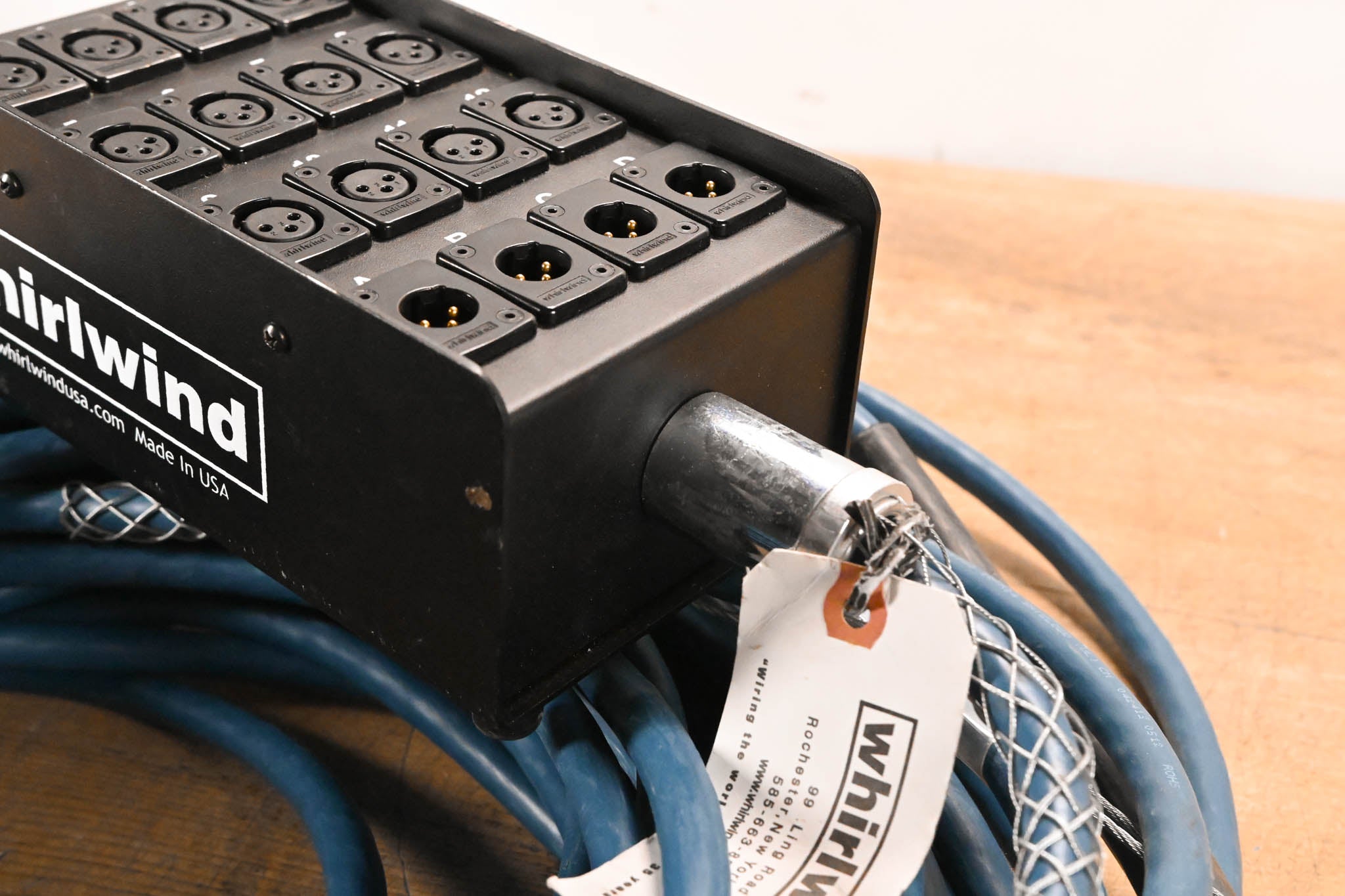 Whirlwind Medusa 12x4 XLR Stage Box to Fanout Snake - 100ft