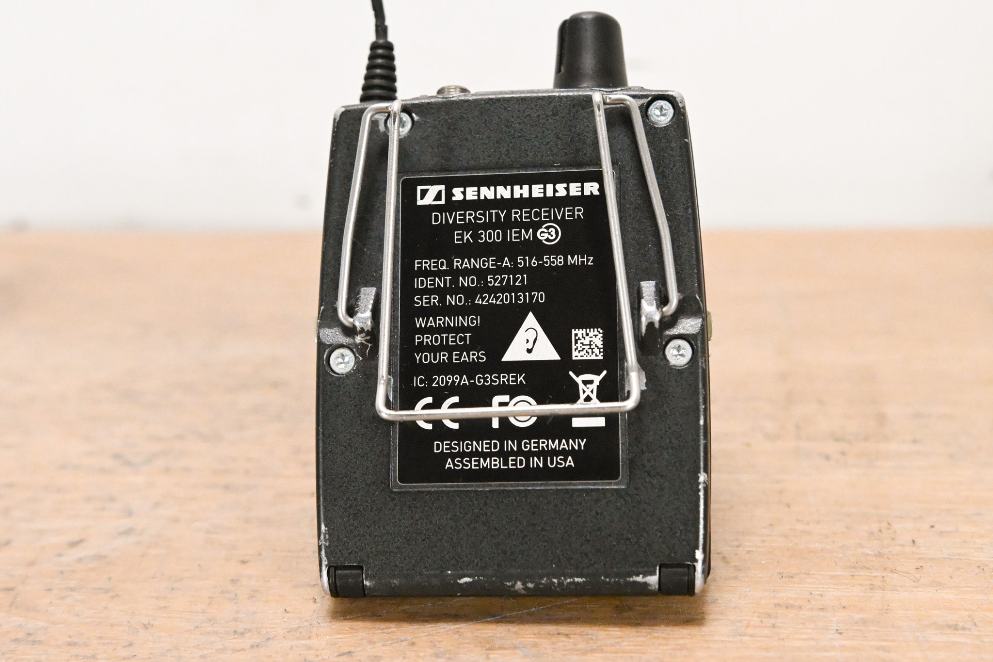 Sennheiser EK 300 IEM G3 Bodypack Wireless Receiver A Range: 516-558 MHz
