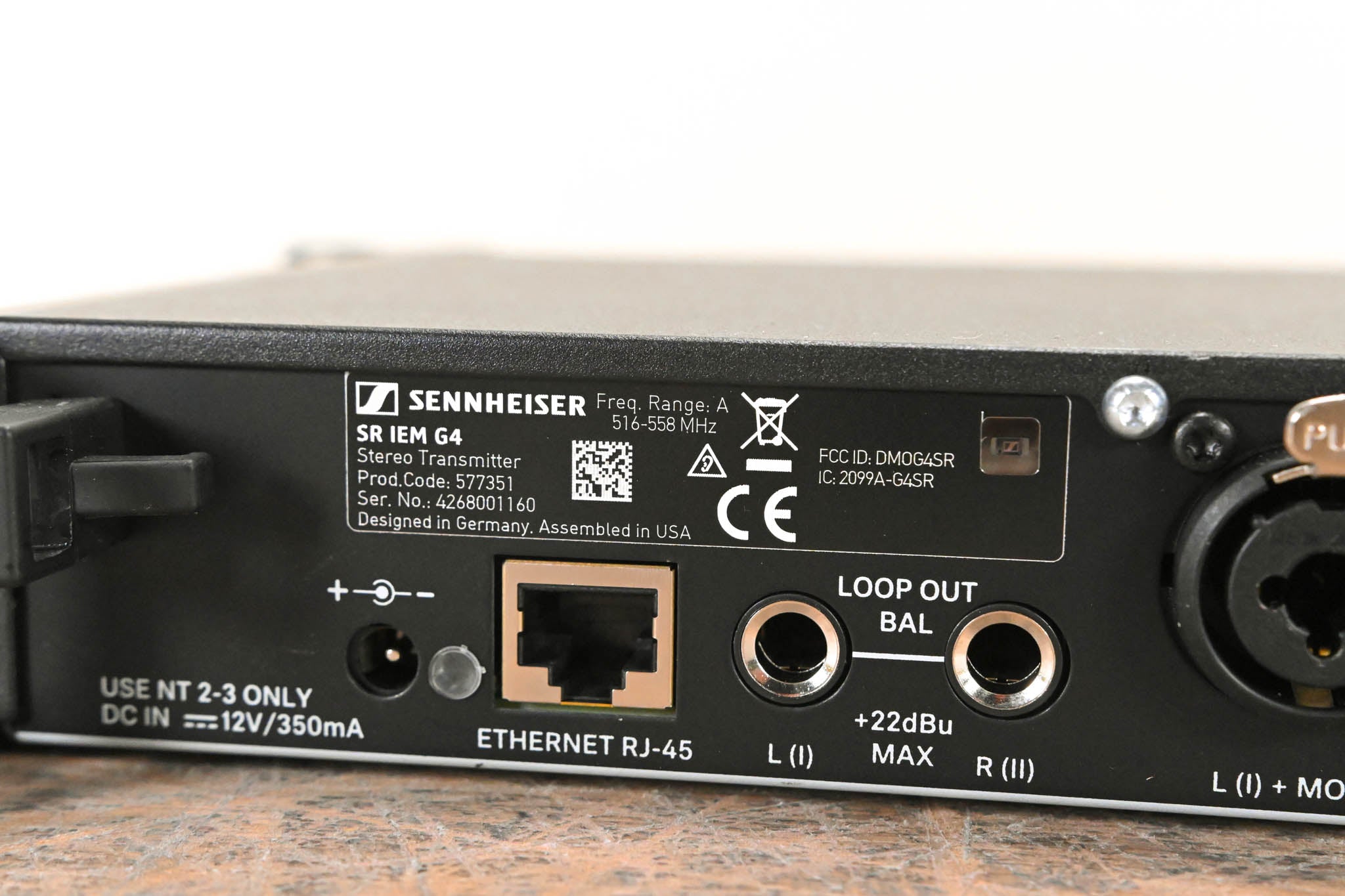 Sennheiser SR IEM G4 Wireless IEM Transmitter 516-558MHz NO POWER SUPPLY