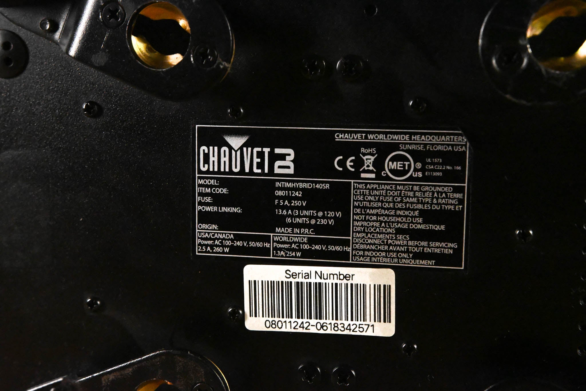 Chauvet Intimidator Hybrid 140SR Moving Head Lighting Fixture