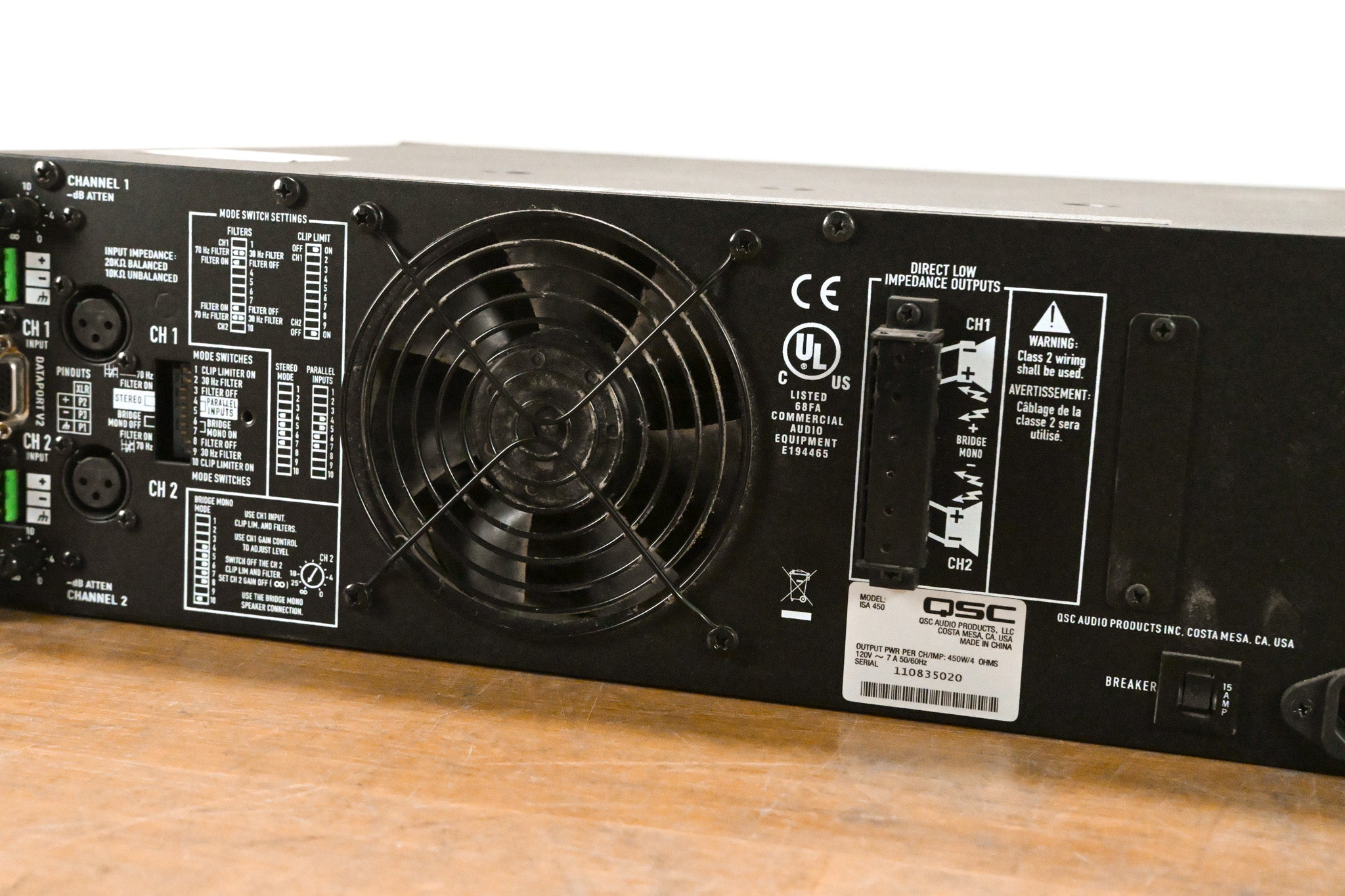 QSC ISA450 2-Channel Installation Power Amplifier
