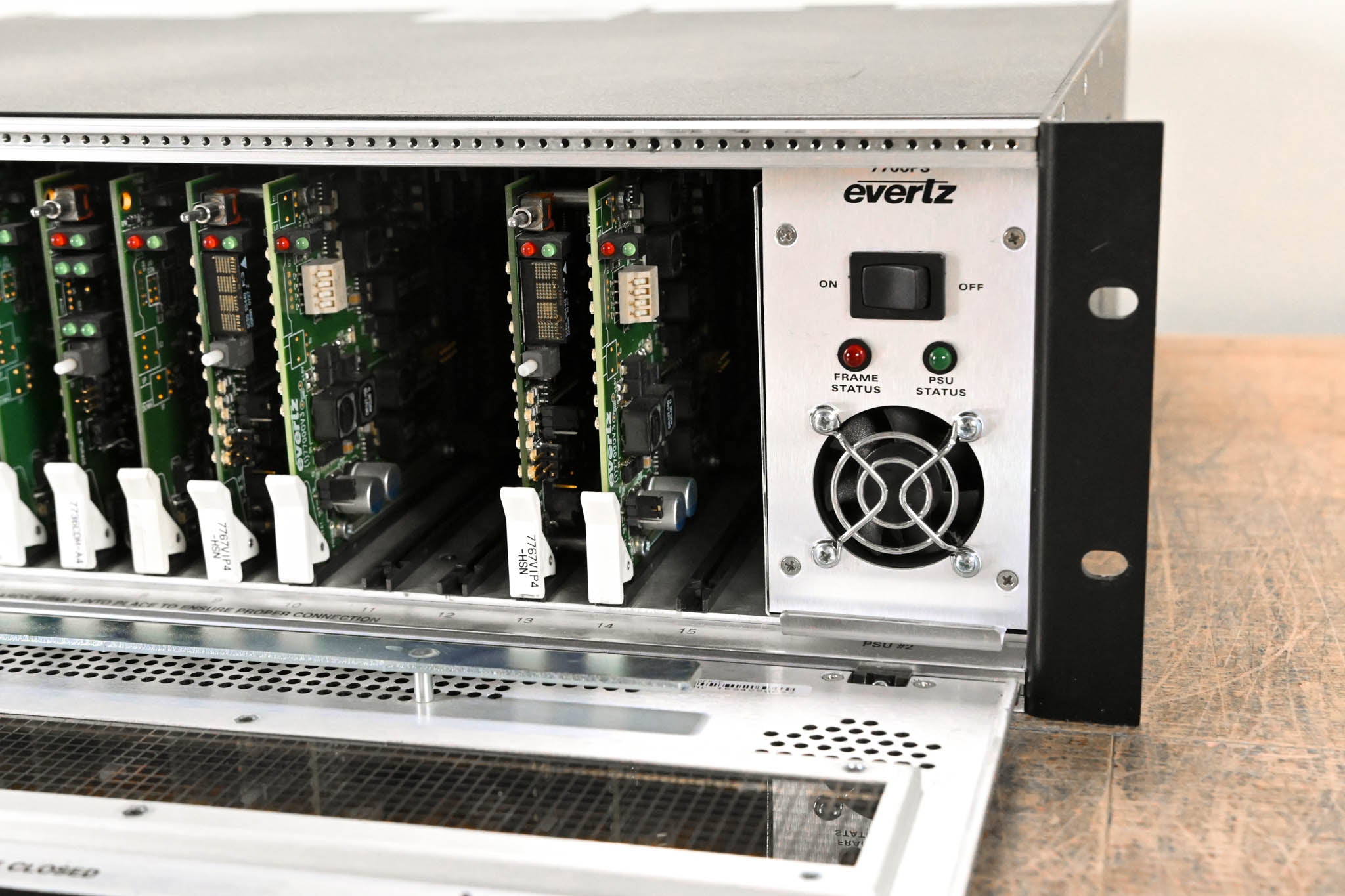 Evertz 7700FR-C Multiframe Chassis with Cards CG00423