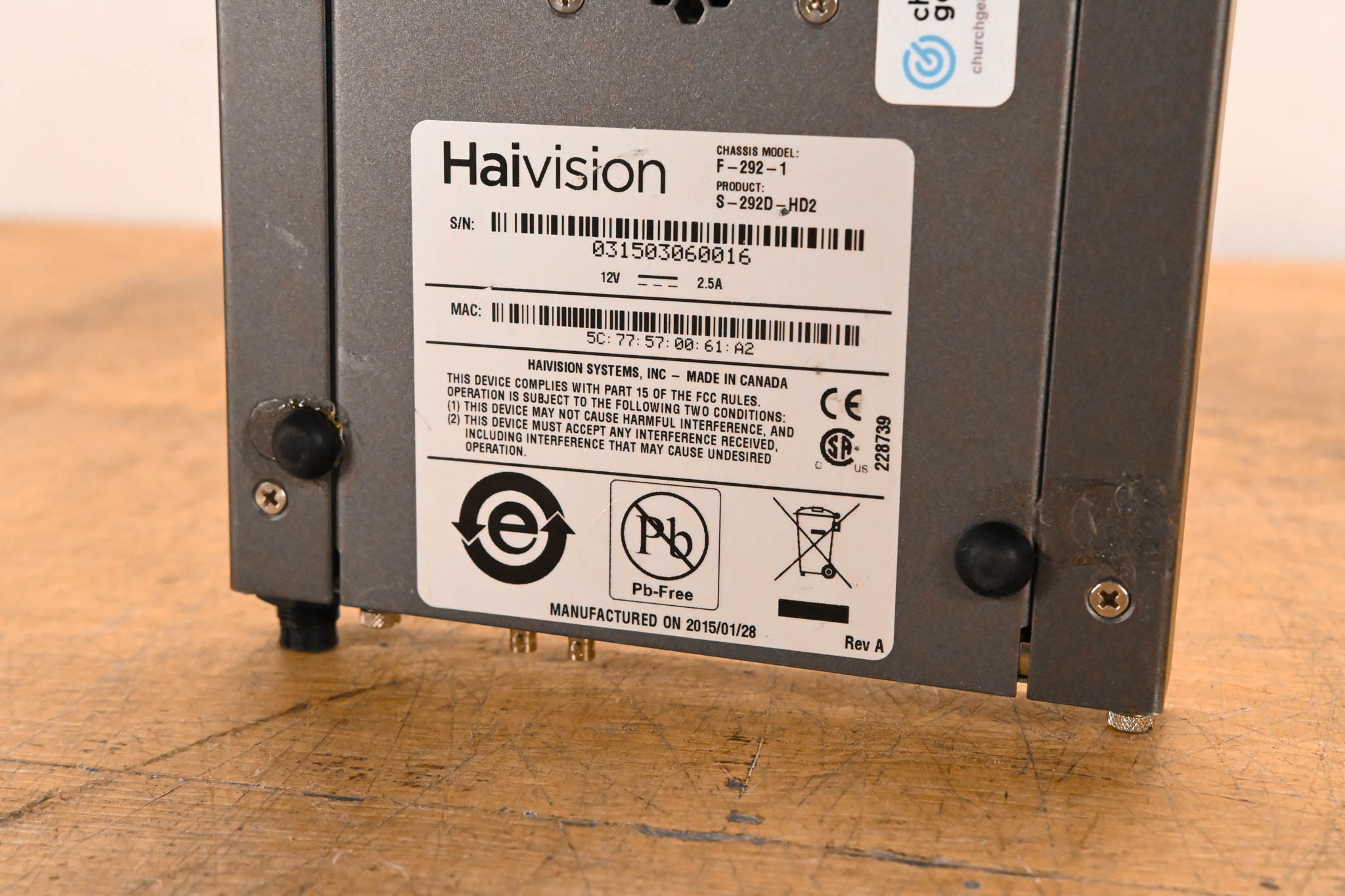 HaiVision S-292D-HD2 Makito X Dual Decoder Appliance (NO POWER SUPPLY)