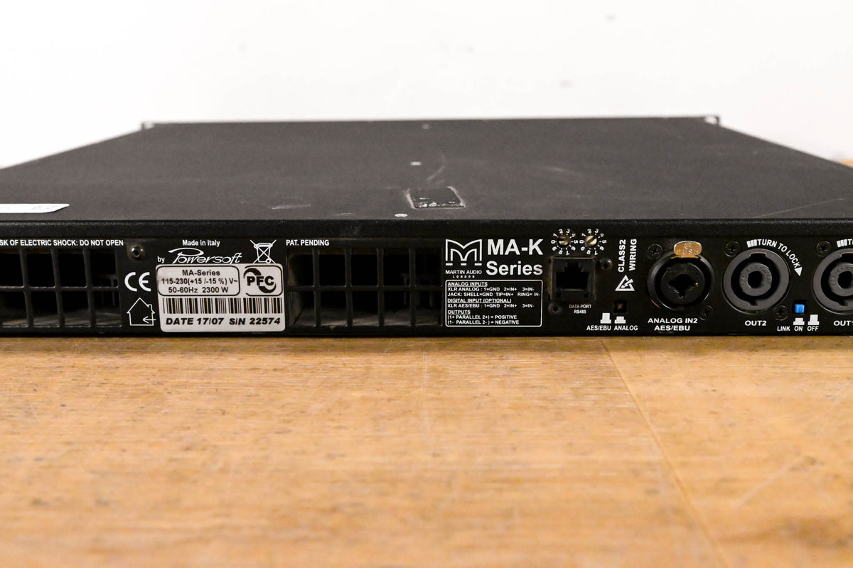 Martin Audio MA9.6K DSP 2-Channel Power Amplifier (NO POWER CABLE)