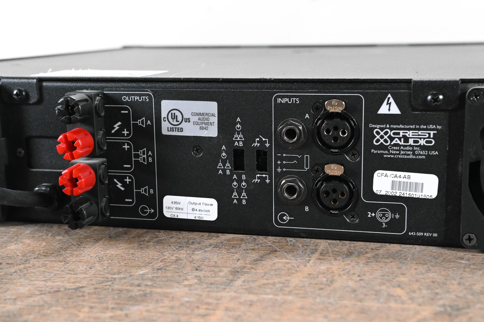 Crest Audio CA4 2-Channel Power Amplifier