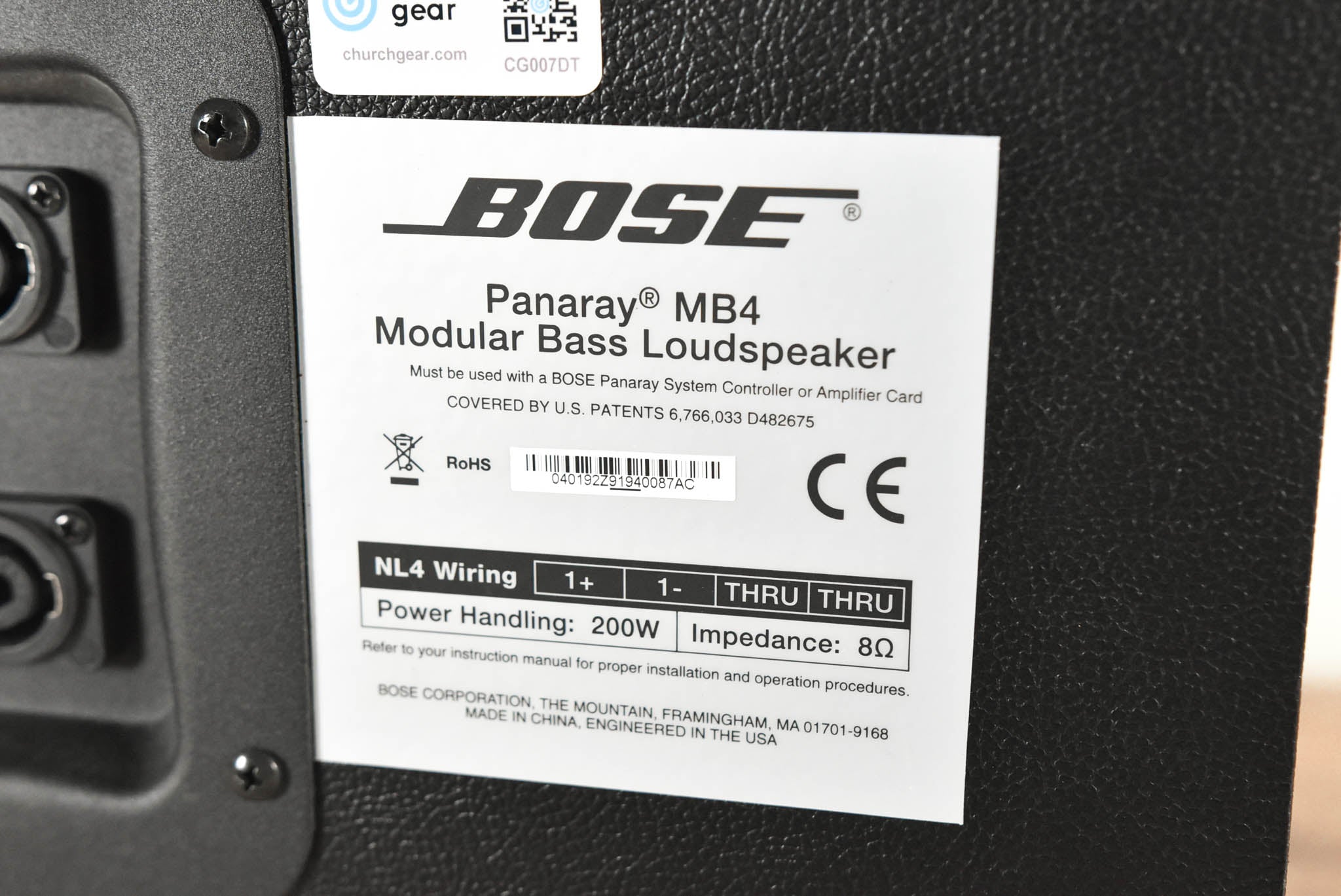 Bose Panaray MB4 Modular Bass Loudspeaker