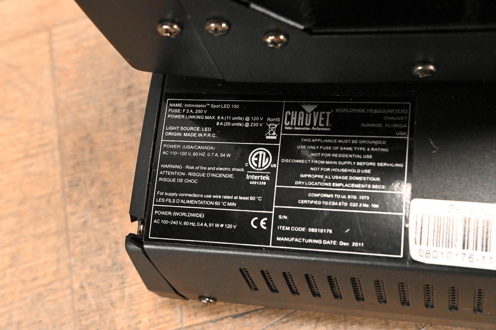 Chauvet Intimidator Spot LED 150 25W LED Moving Head Spot