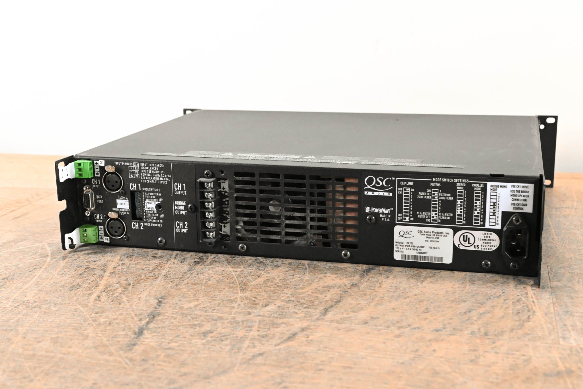 QSC CX702 2-Channel 700W Power Amplifier