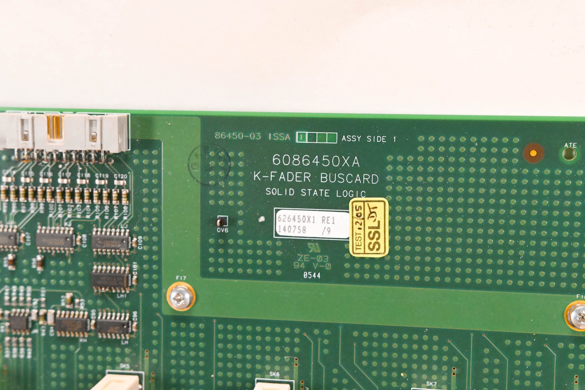 Solid State Logic SSL C300 HD K-Fader Buscard