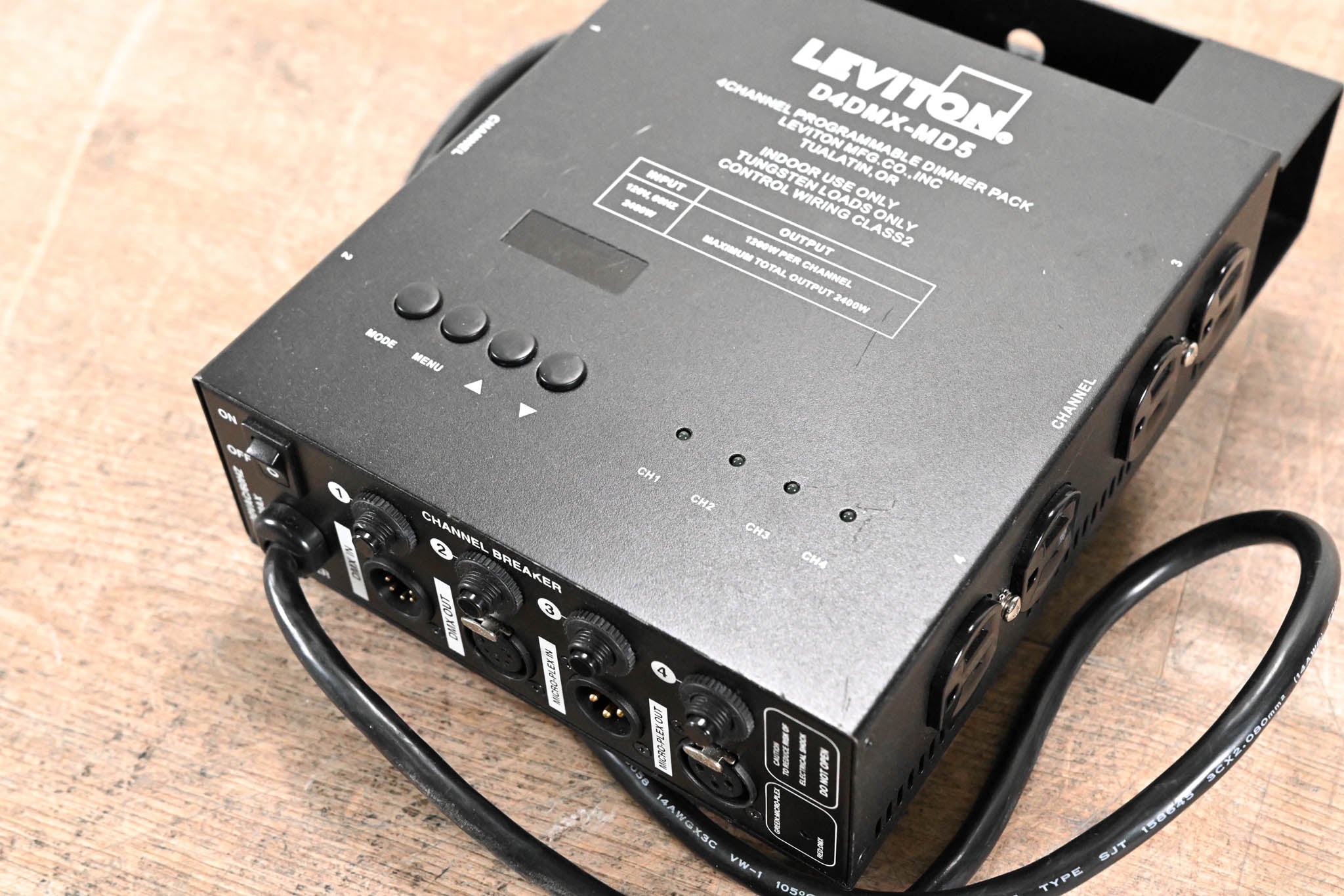 Leviton D4DMX-MD5 4-Channel Programmable Dimmer Pack