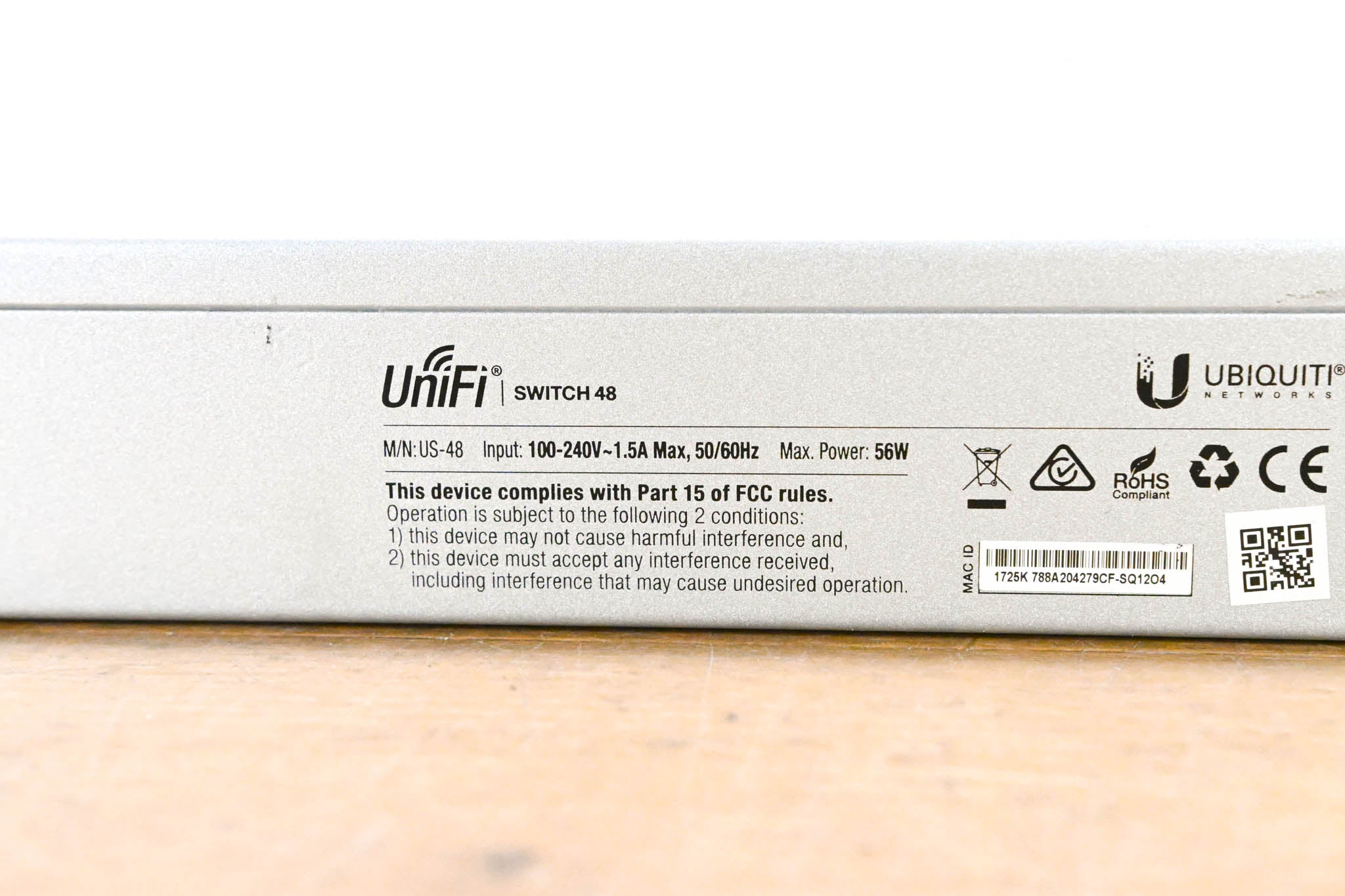 Ubiquiti UniFi US-48 Switch 48 48-Port Gigabit Ethernet Switch