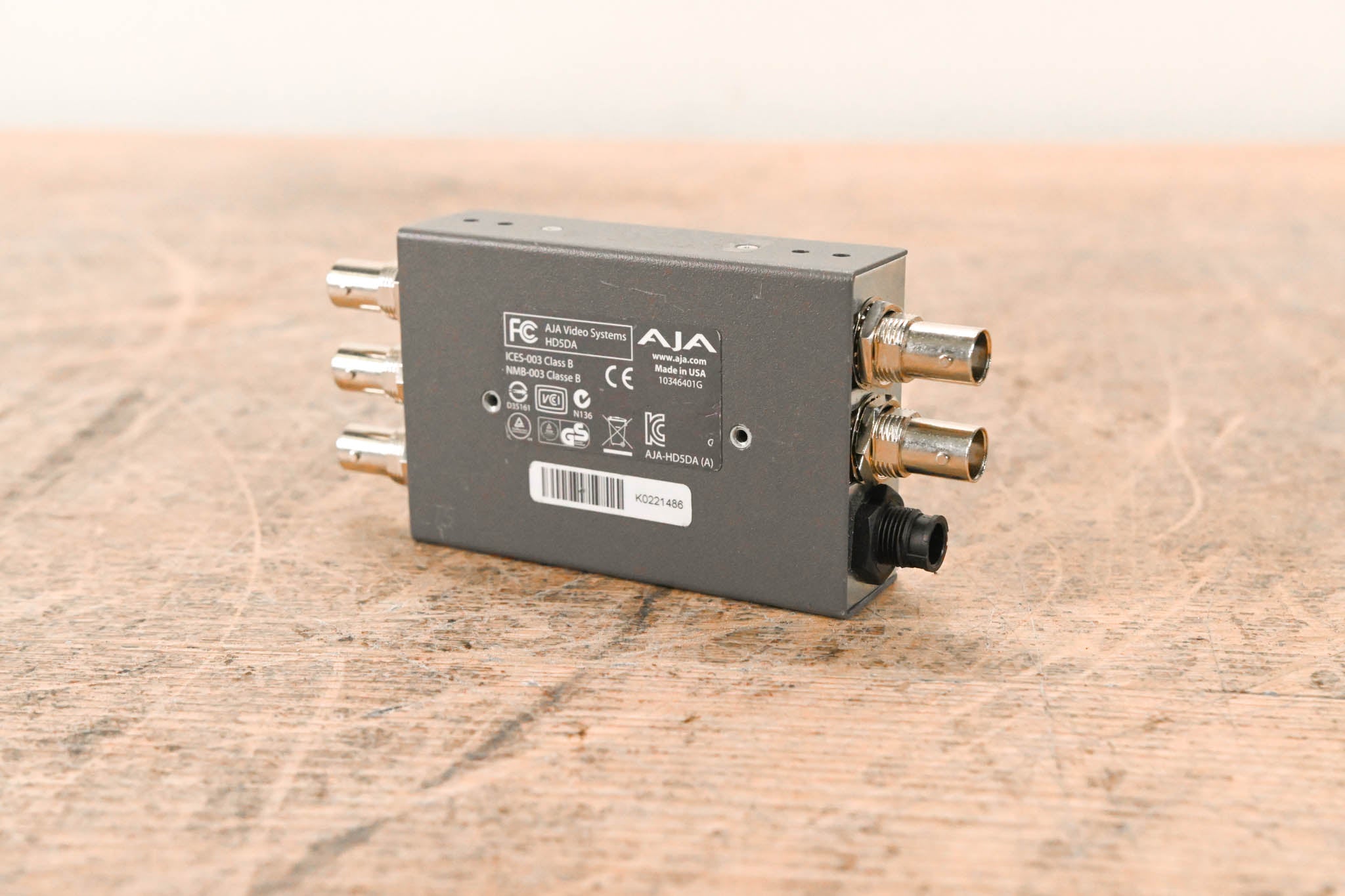 AJA HD5DA 1x4 HD/SD-SDI Distribution Amplifier/Repeater NO POWER SUPPLY