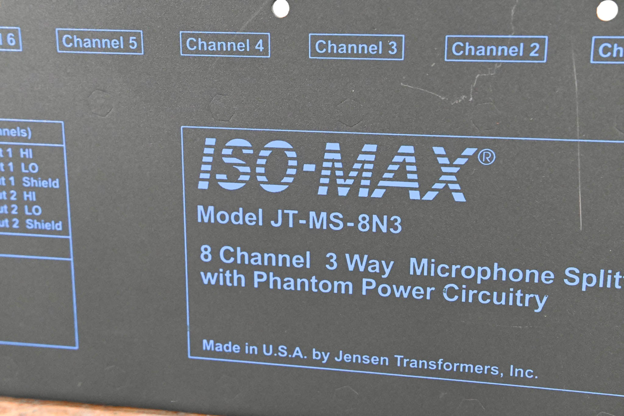 Jensen JT-MS-8N3 8-CH 3-Way Mic Splitter with Phantom Power Circuitry