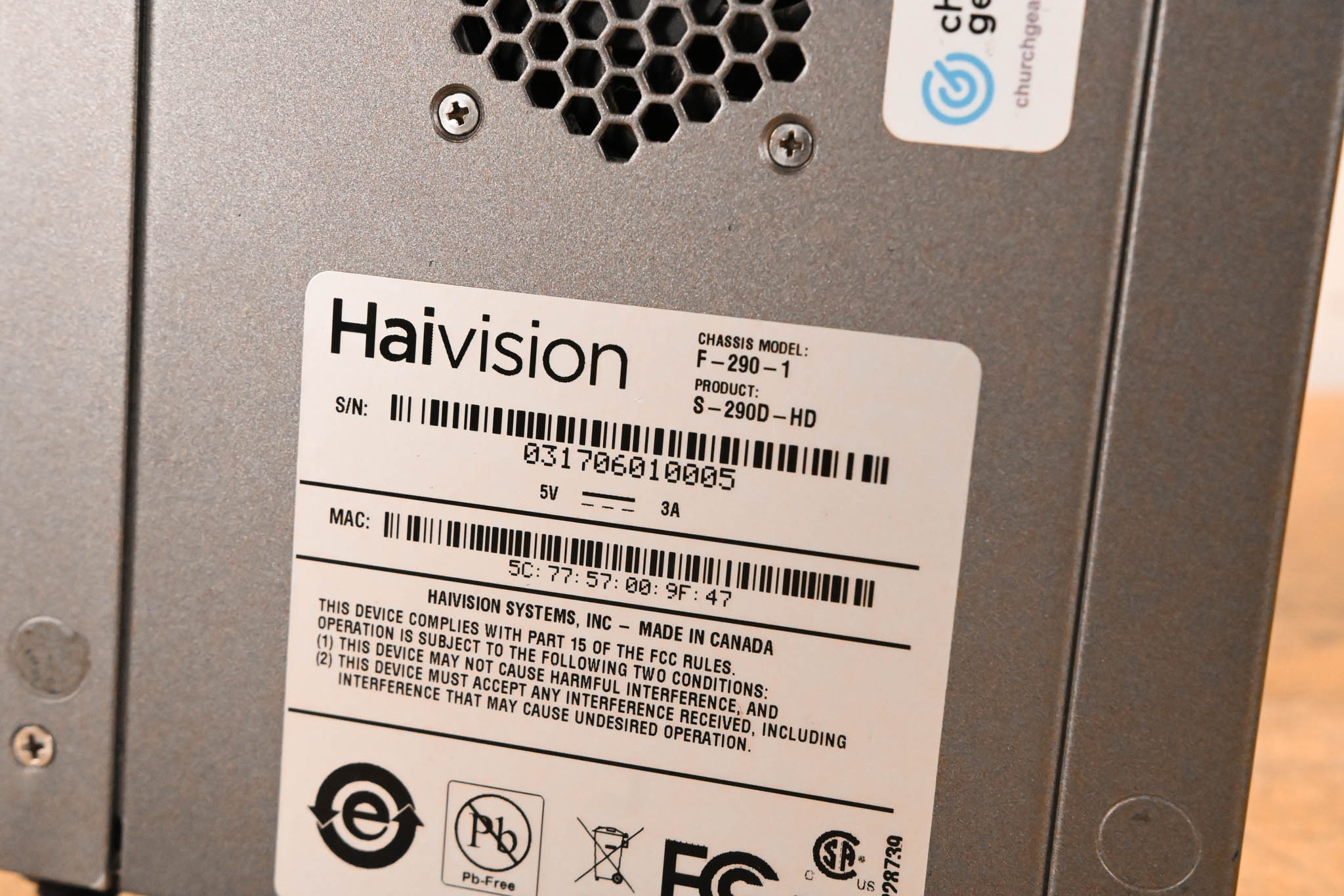 HaiVision S-290D-HD Makito Decoder Appliance (NO POWER SUPPLY)