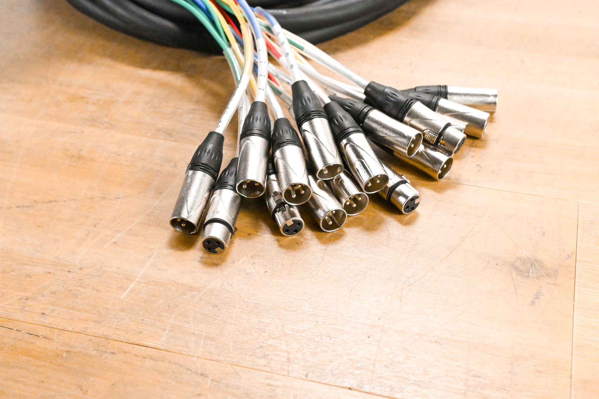 Seismic Audio SAEM-12x4x25 12-Channel XLR Color Coded Snake Cable - 25'