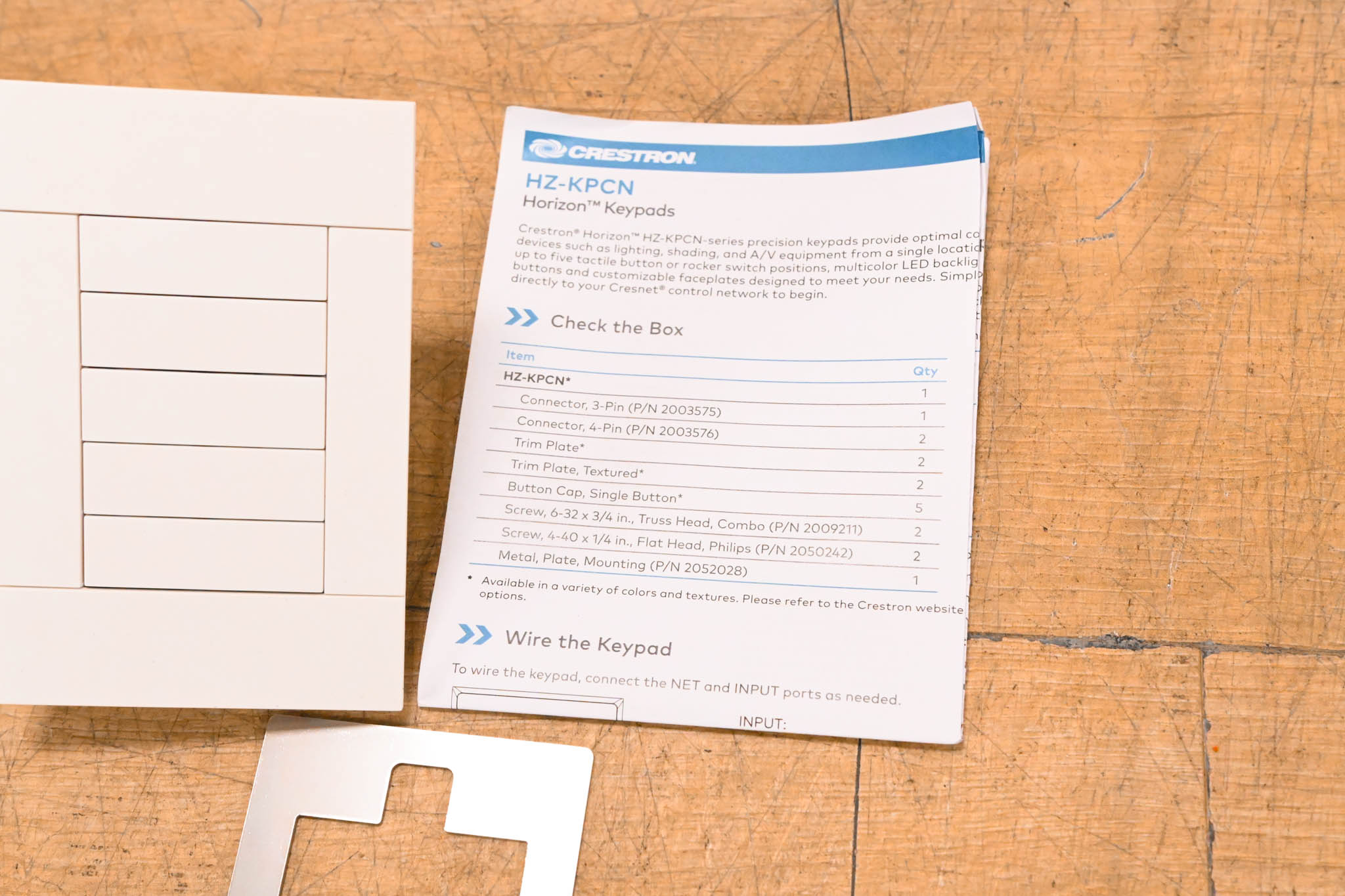 Crestron HZ-KPCN-W Horizon Communications Keypad - White