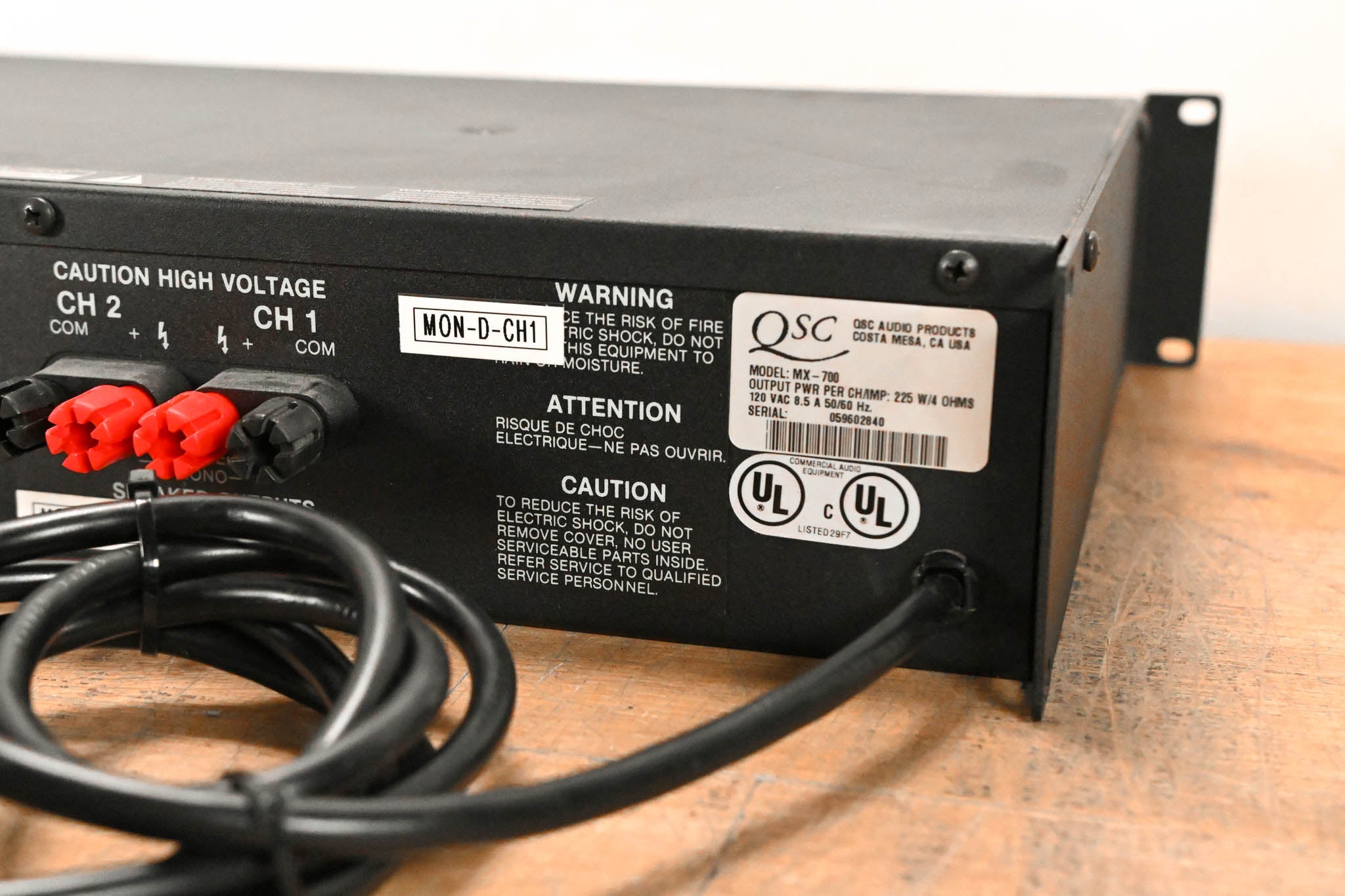 QSC MX 700 2-Channel Power Amplifier