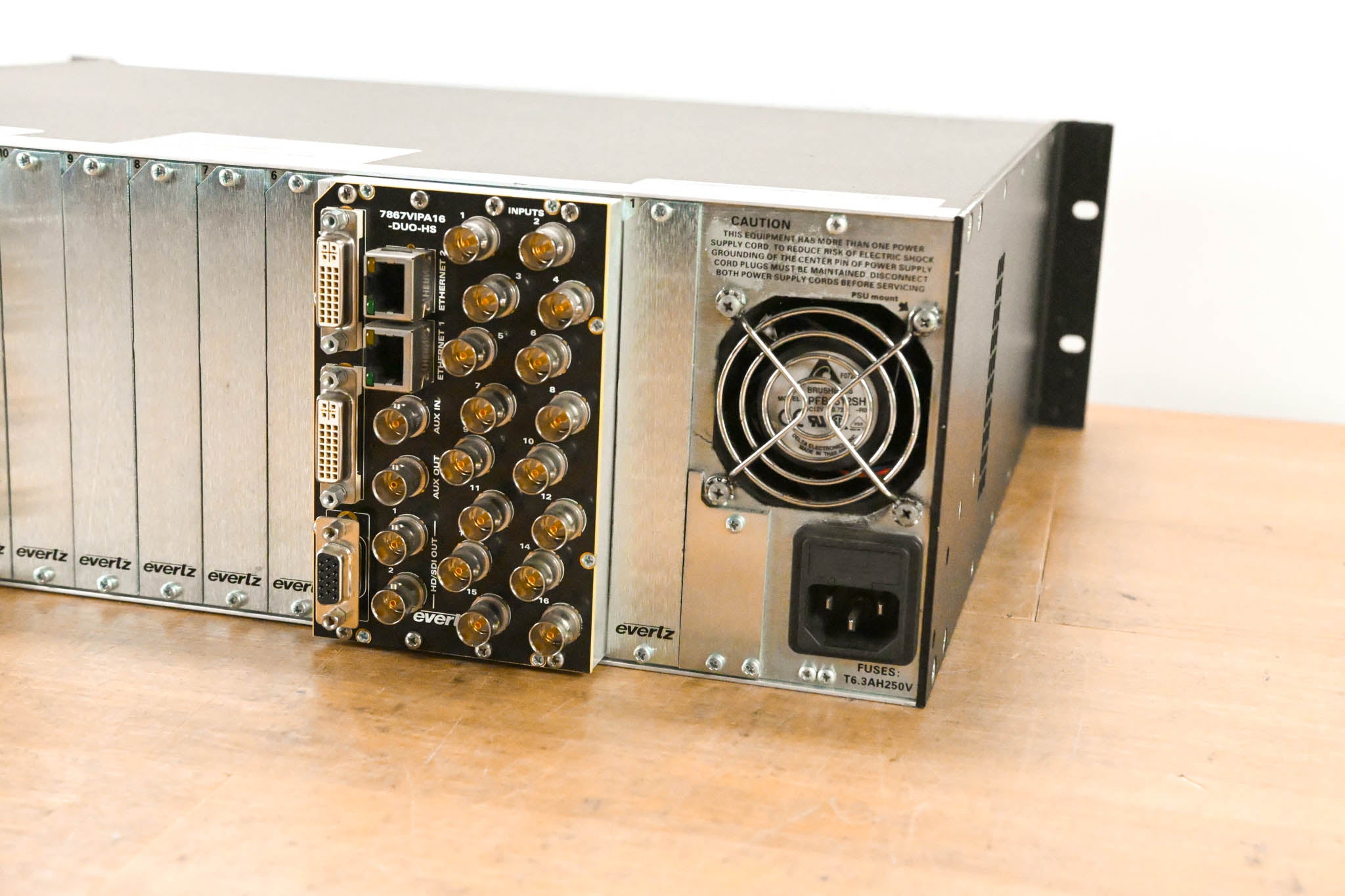 Evertz 7800FR 3RU Rackmount MultiFrame with Cards