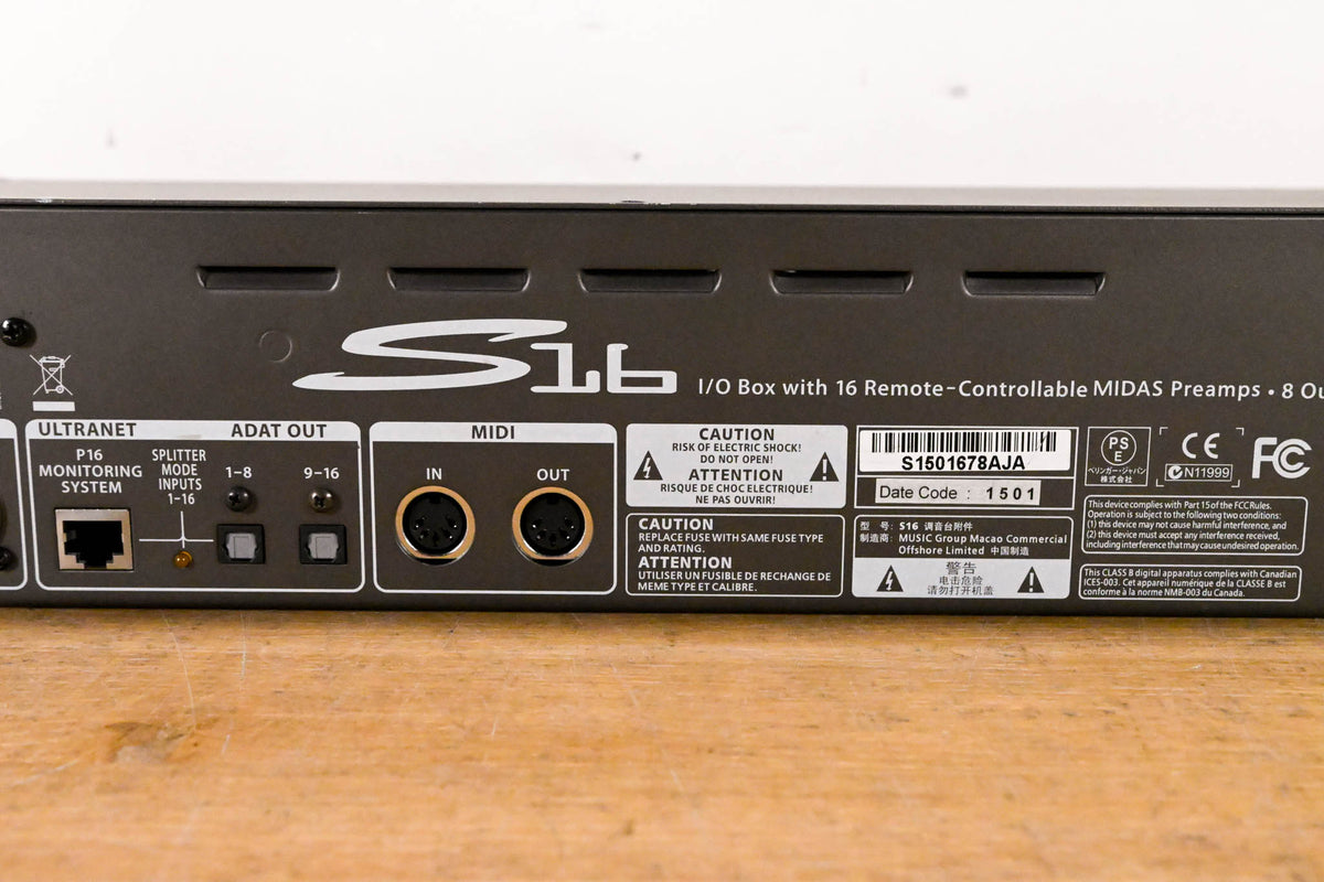 Behringer S16 16 x 8 Digital Stage Box